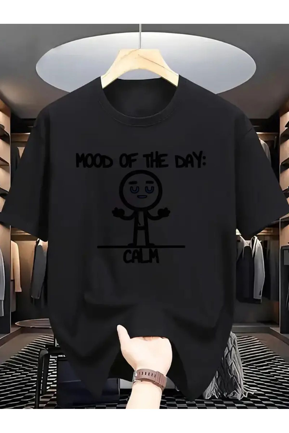 LUNAVISTA Mood Baskılı Bisiklet Yaka Kısa Kol T-shirt