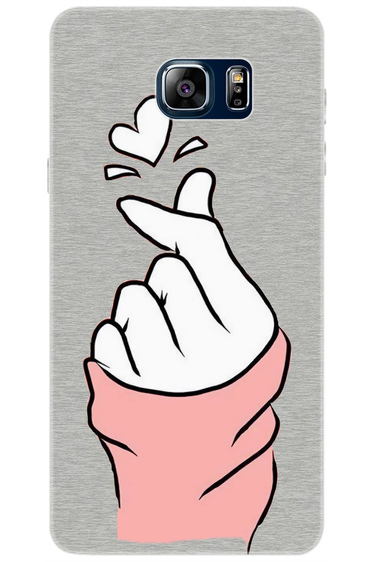 Ceppare Samsung Galaxy Note 5 (SM-N910F) Uyumlu Kılıf Desenli Silikon Parmak Kalp STK:750 CP-G7IJdUS