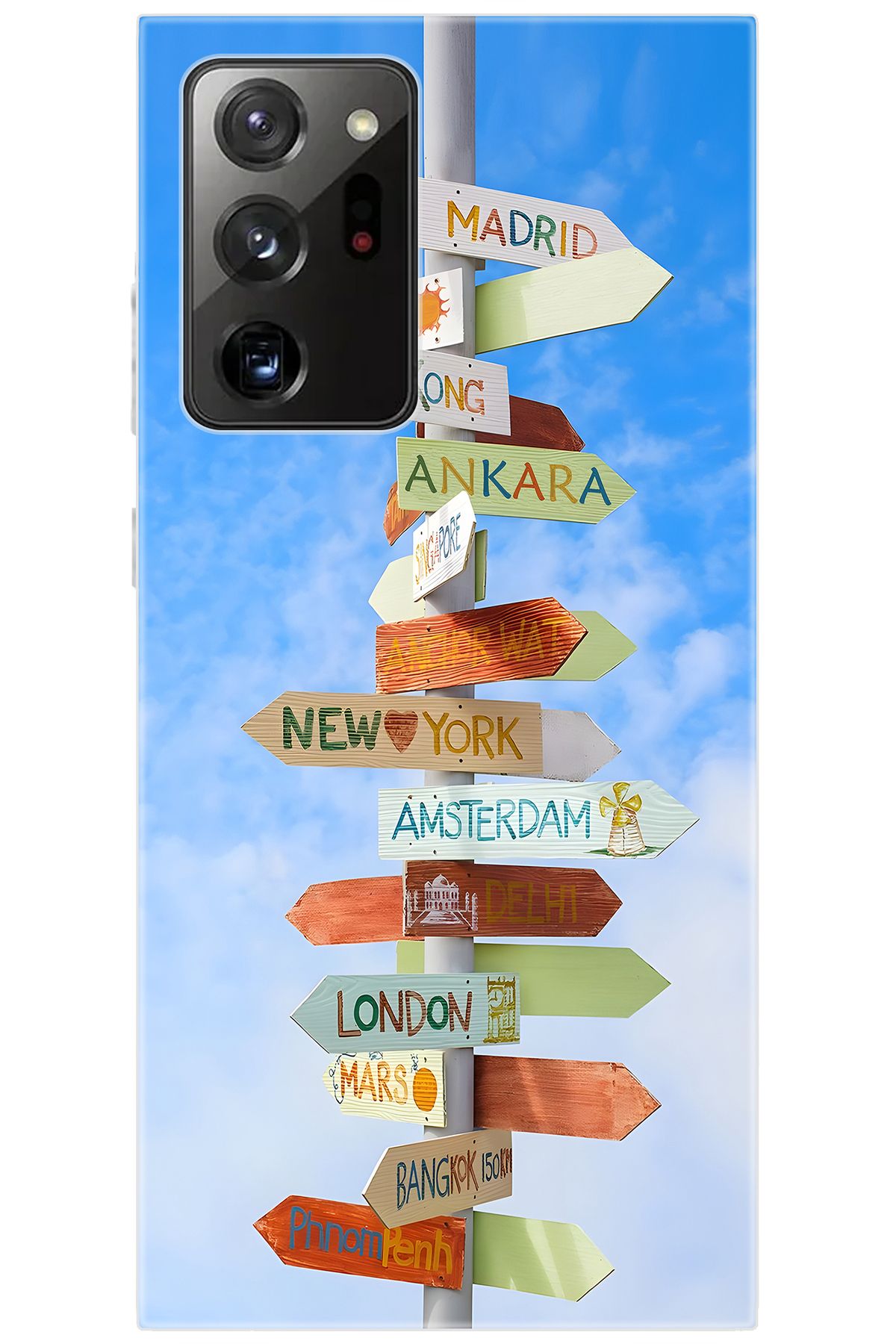 Ceppare Samsung Galaxy Note 20 ULTRA (SM-N985F) Uyumlu Kılıf Silikon Şehir Tabelaları STK:703 CP-GiqSdaB