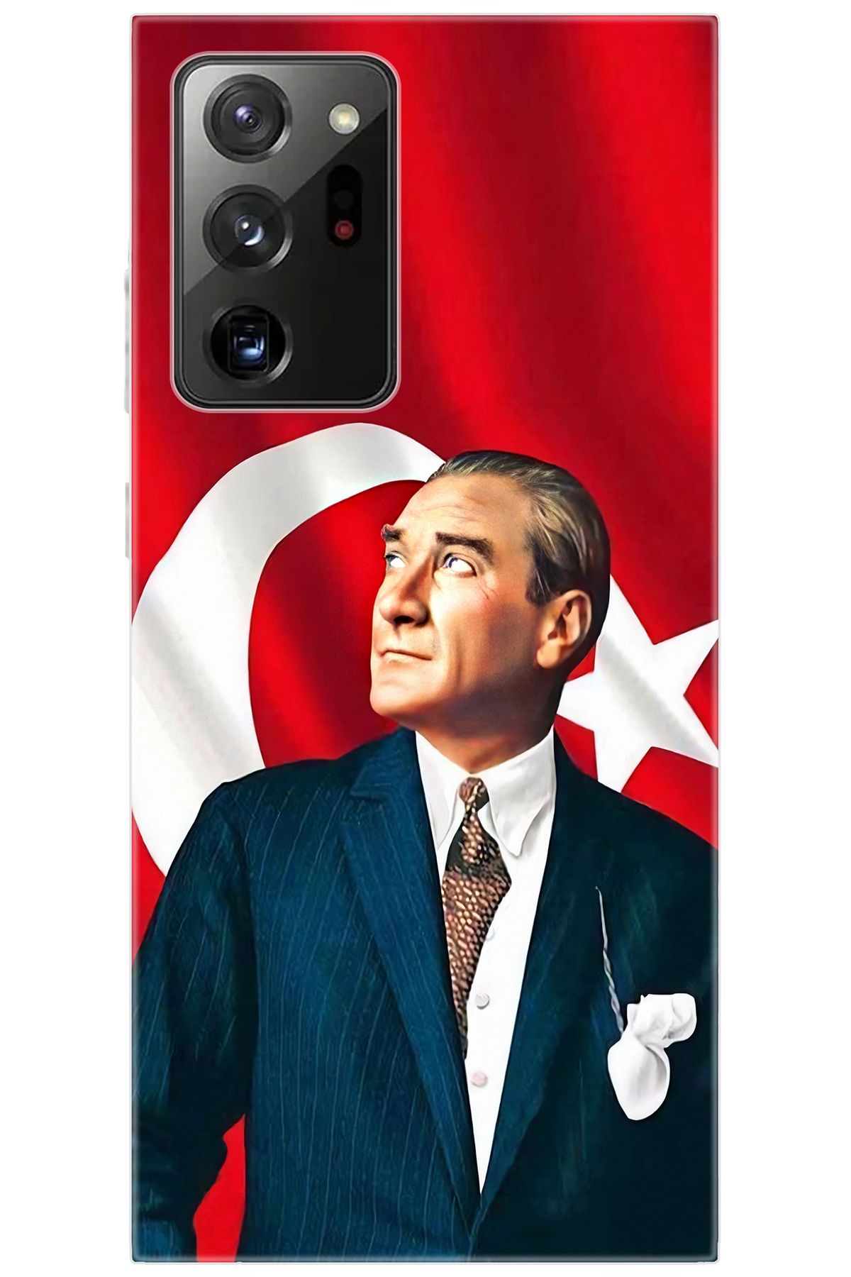Ceppare Samsung Galaxy Note 20 ULTRA (SM-N985F) Uyumlu Kılıf Desenli Silikon Atatürk STK:105 CP-f8f8D53