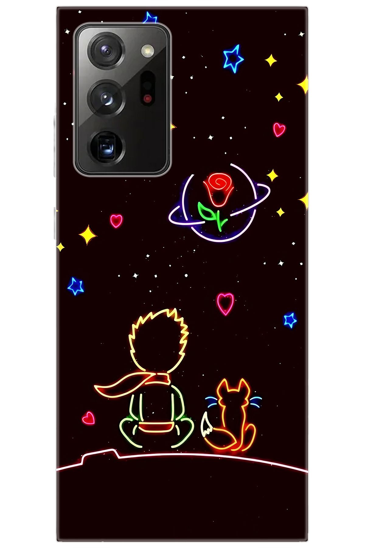 Ceppare Samsung Galaxy Note 20 ULTRA (SM-N985F) Uyumlu Kılıf Desenli Silikon Küçük Prens STK:642 CP-2mmvRWe