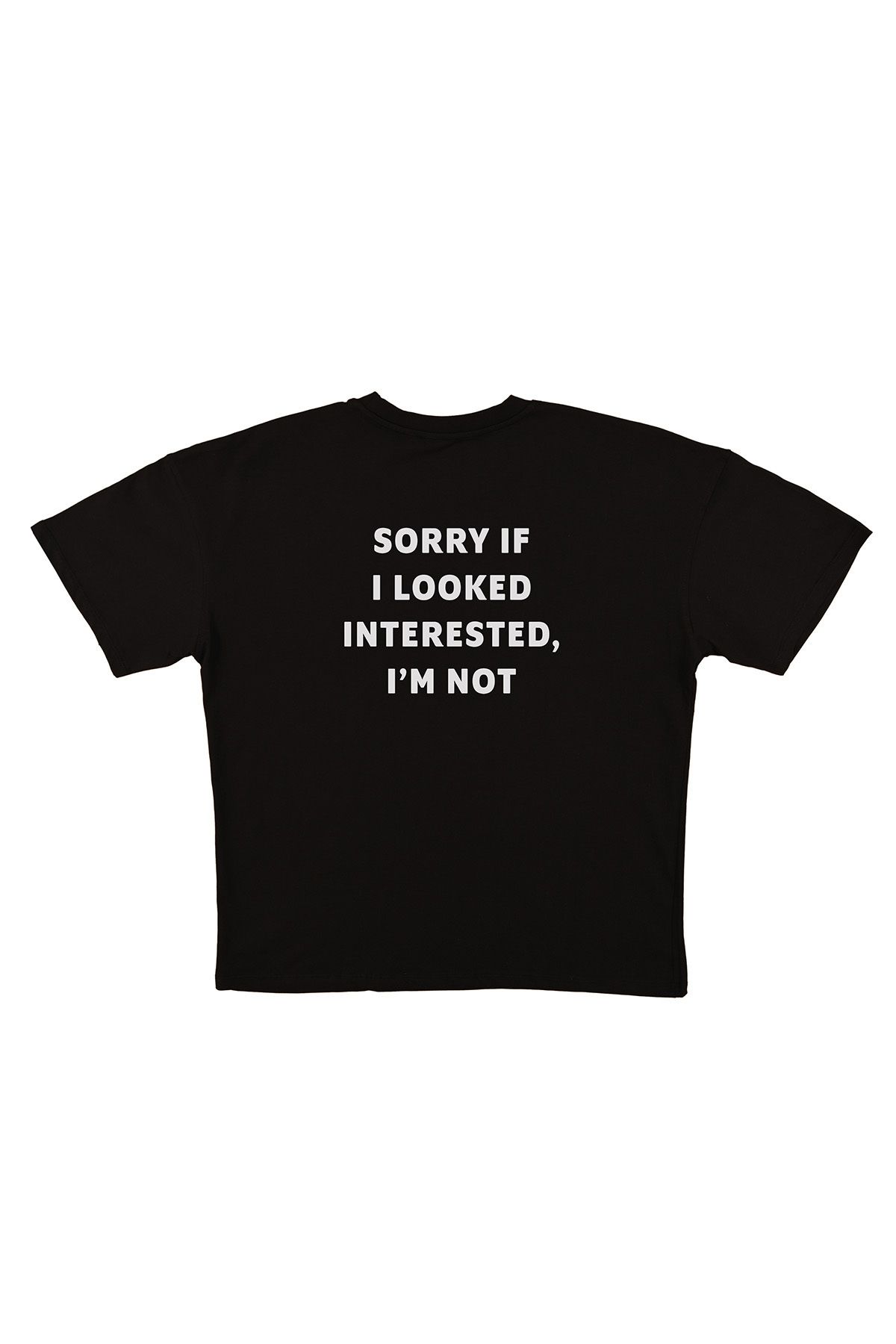 urbvn Sorry Baskılı Siyah Oversize T-shirt