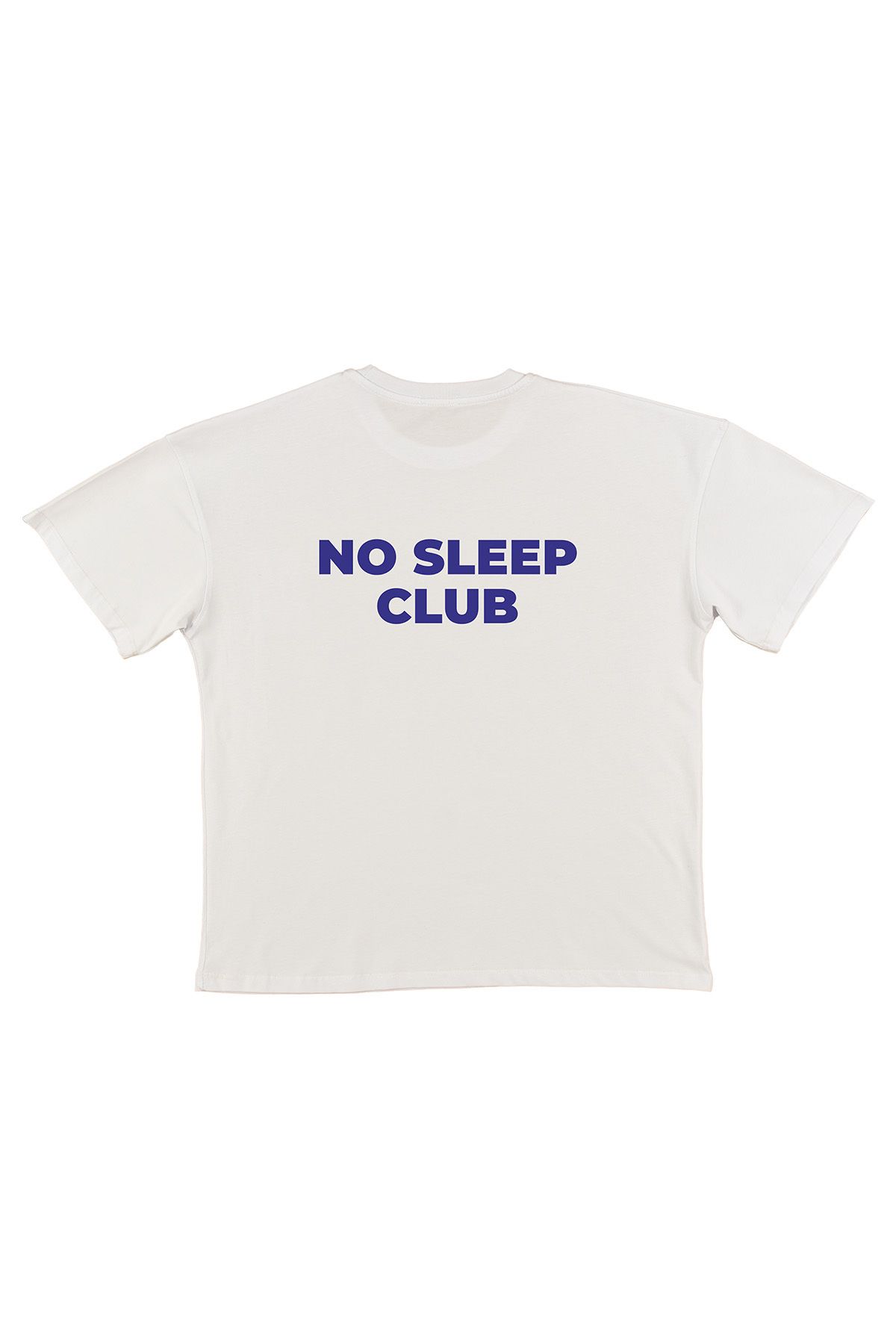 urbvn Sleep Club Baskılı Beyaz Oversize T-shirt