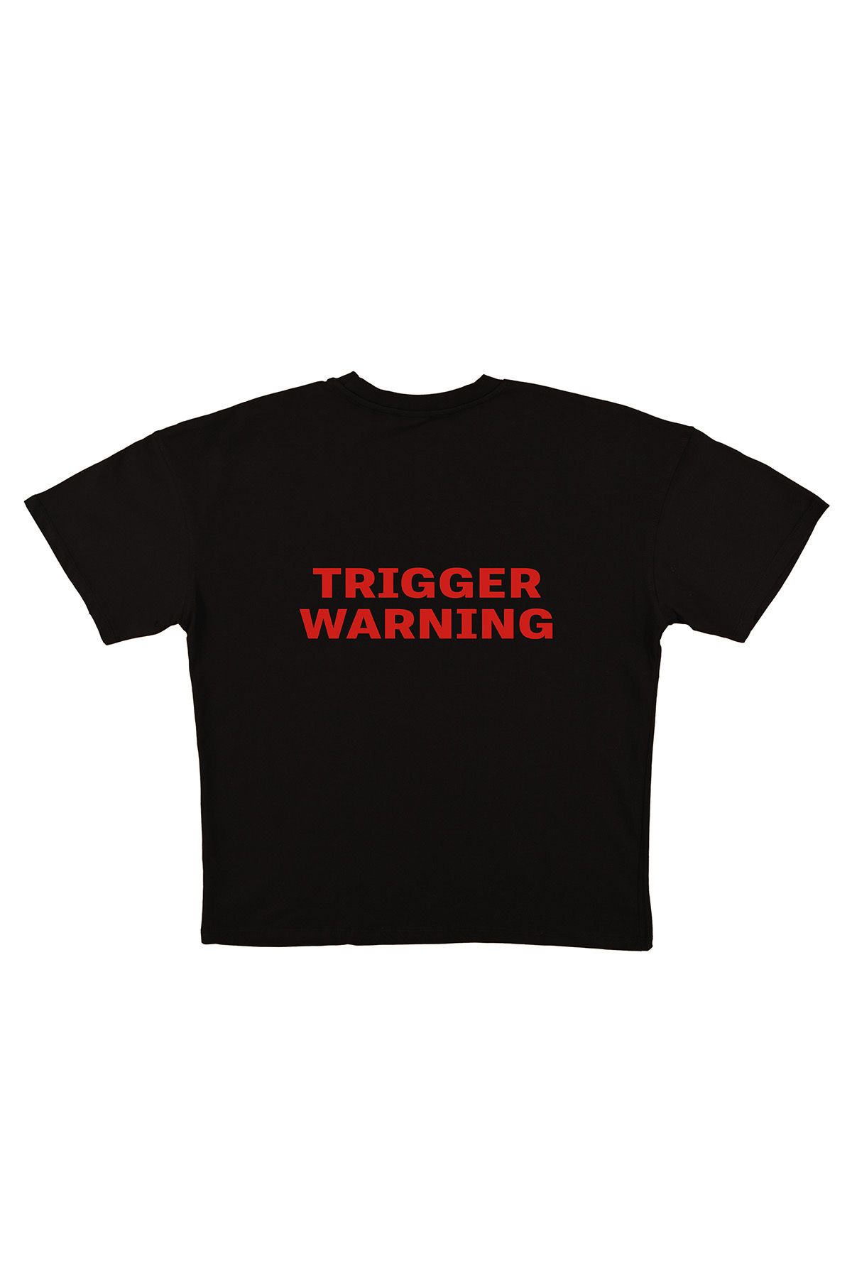 urbvn Trigger Baskılı Siyah Oversize T-shirt