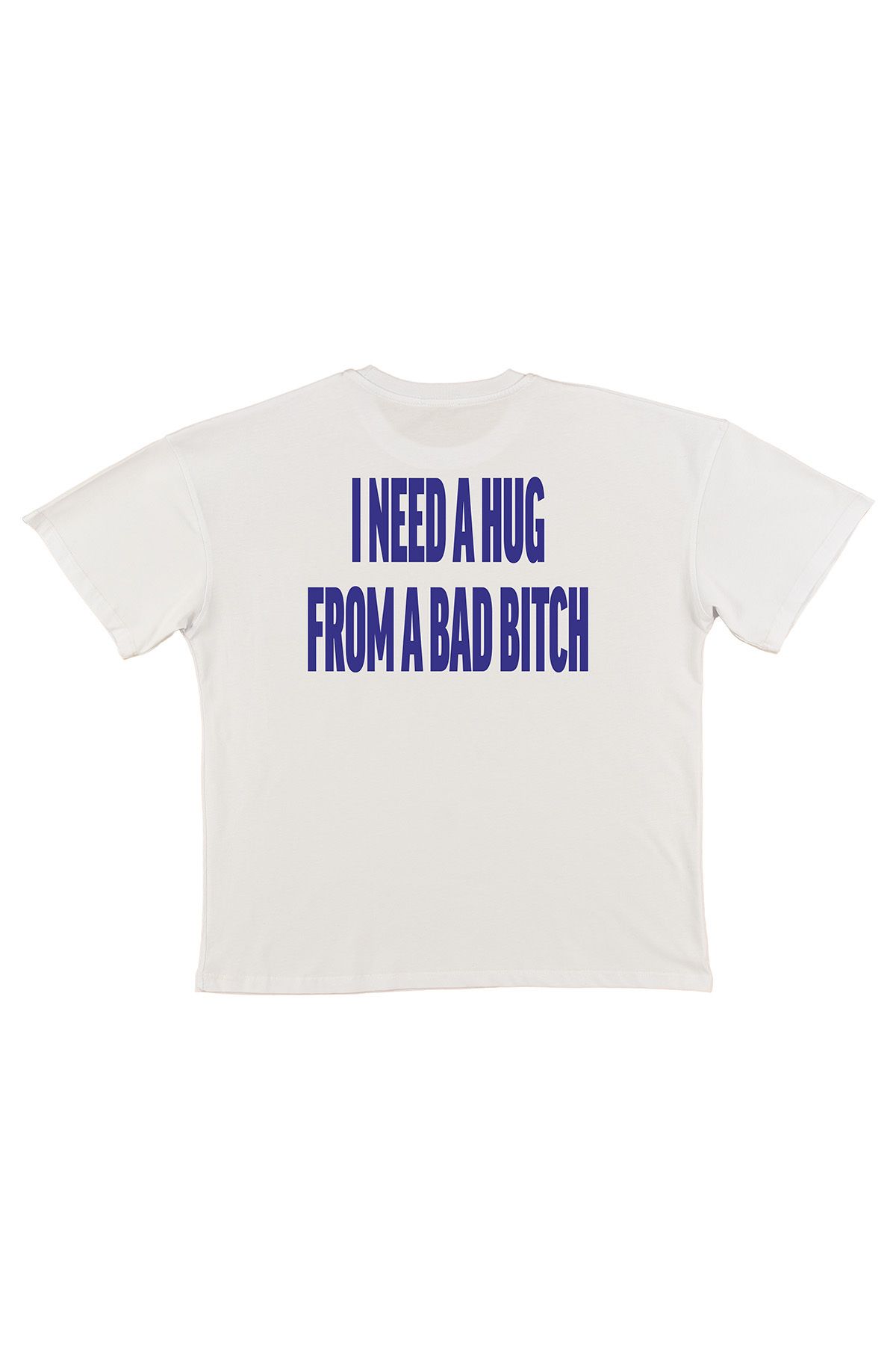 urbvn Need Hugh Baskılı Beyaz Oversize T-shirt