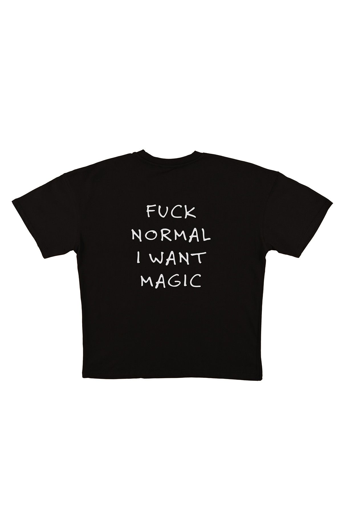 urbvn Fxck Baskılı Siyah Oversize T-shirt