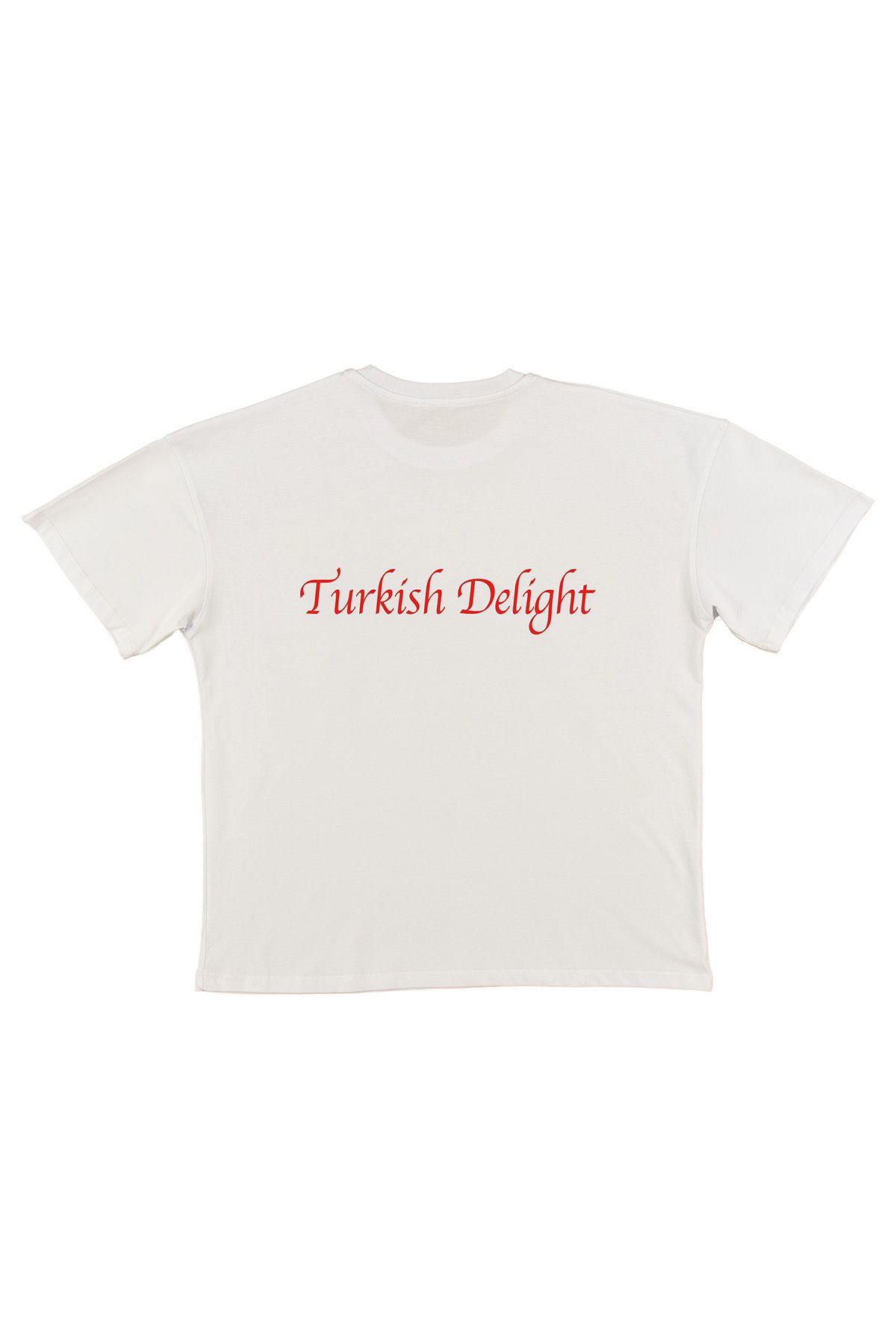 urbvn Turkish Delight Baskılı Beyaz Oversize T-shirt