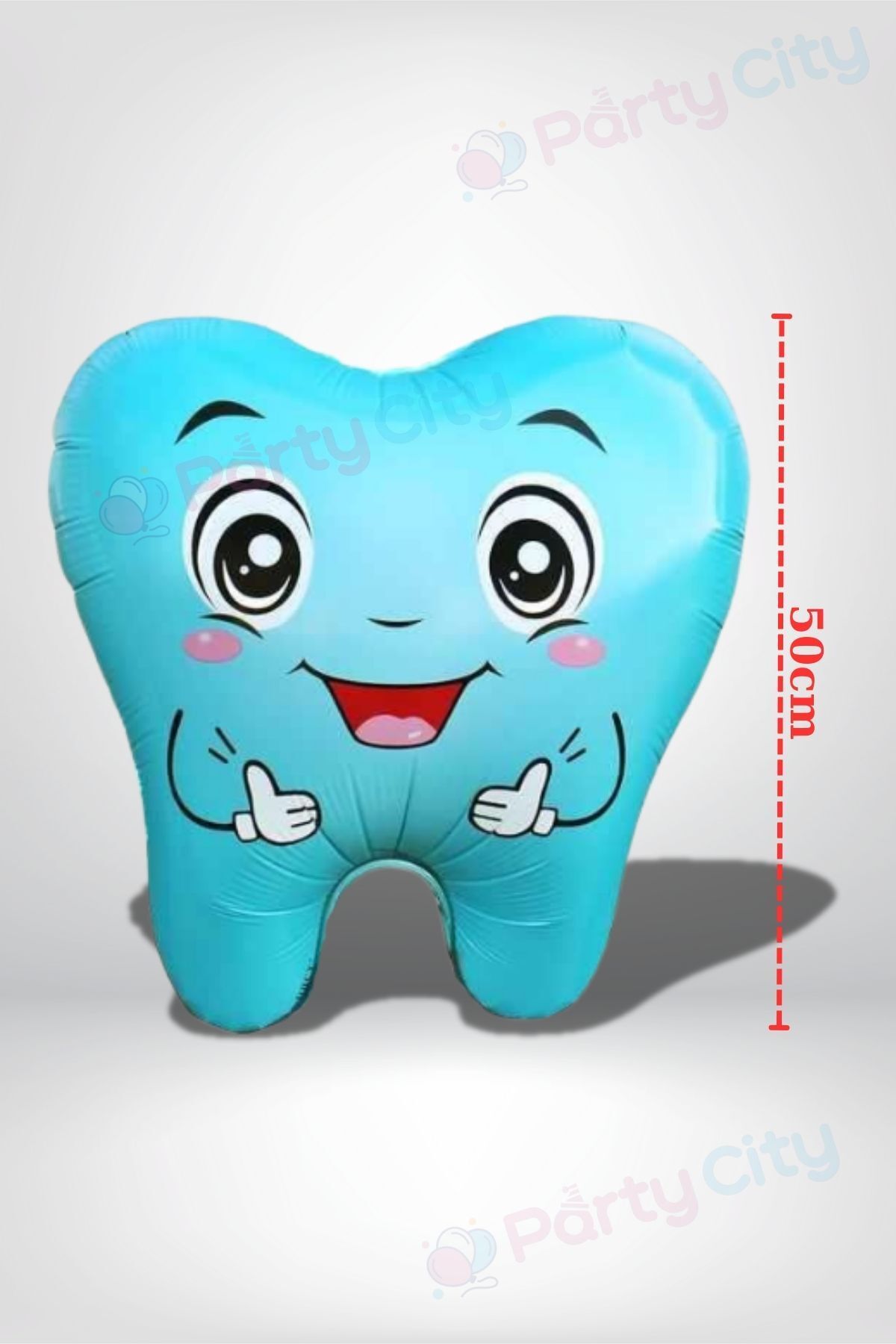 Party City Diş Şeklinde 50 cm Folyo Balon | Doğum Günü & Diş Buğdayı Parti Balonu