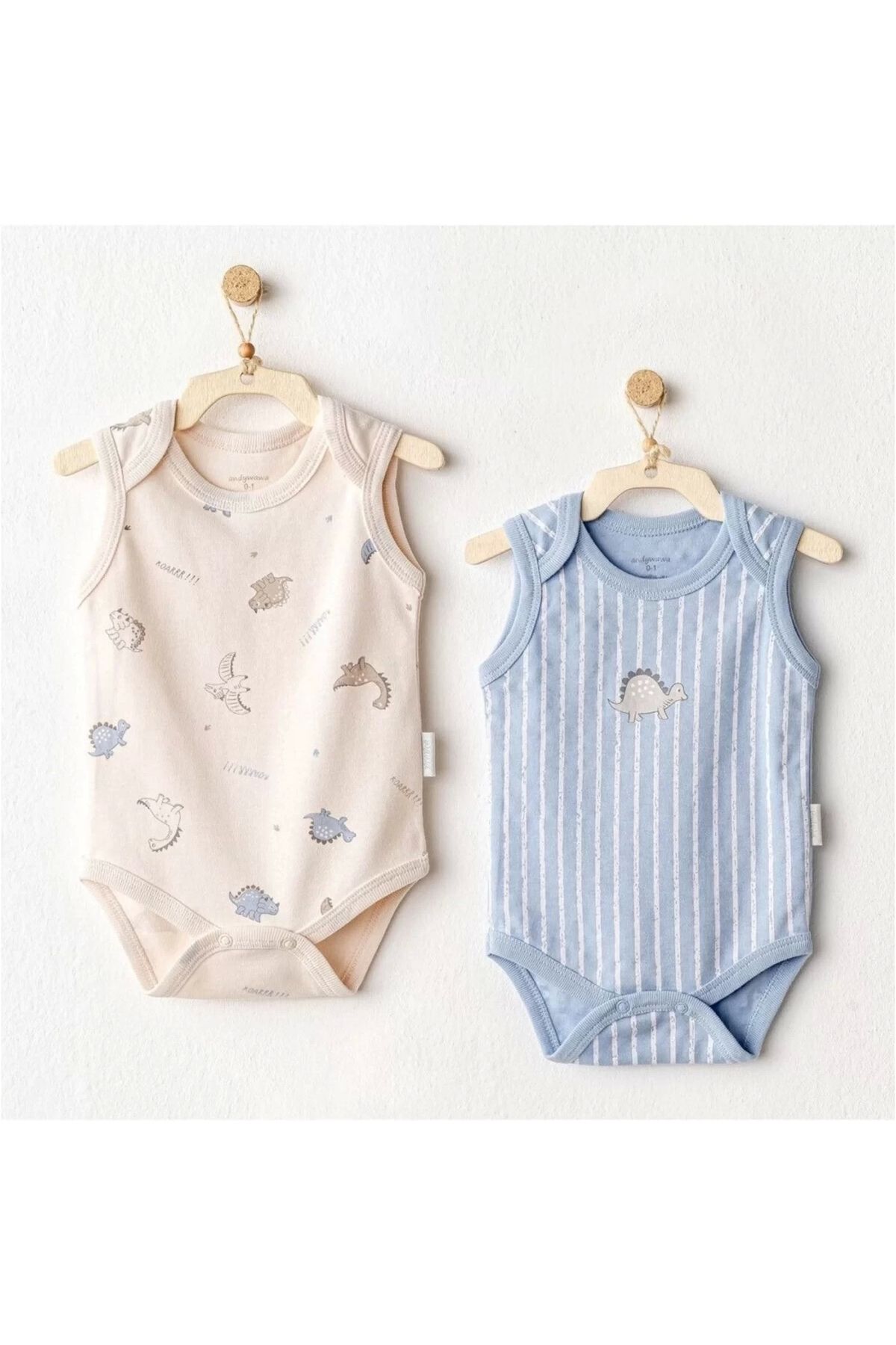 Marsilyan Andywawa Ac25921 Dino 2'li Bebek Body Beige Blue