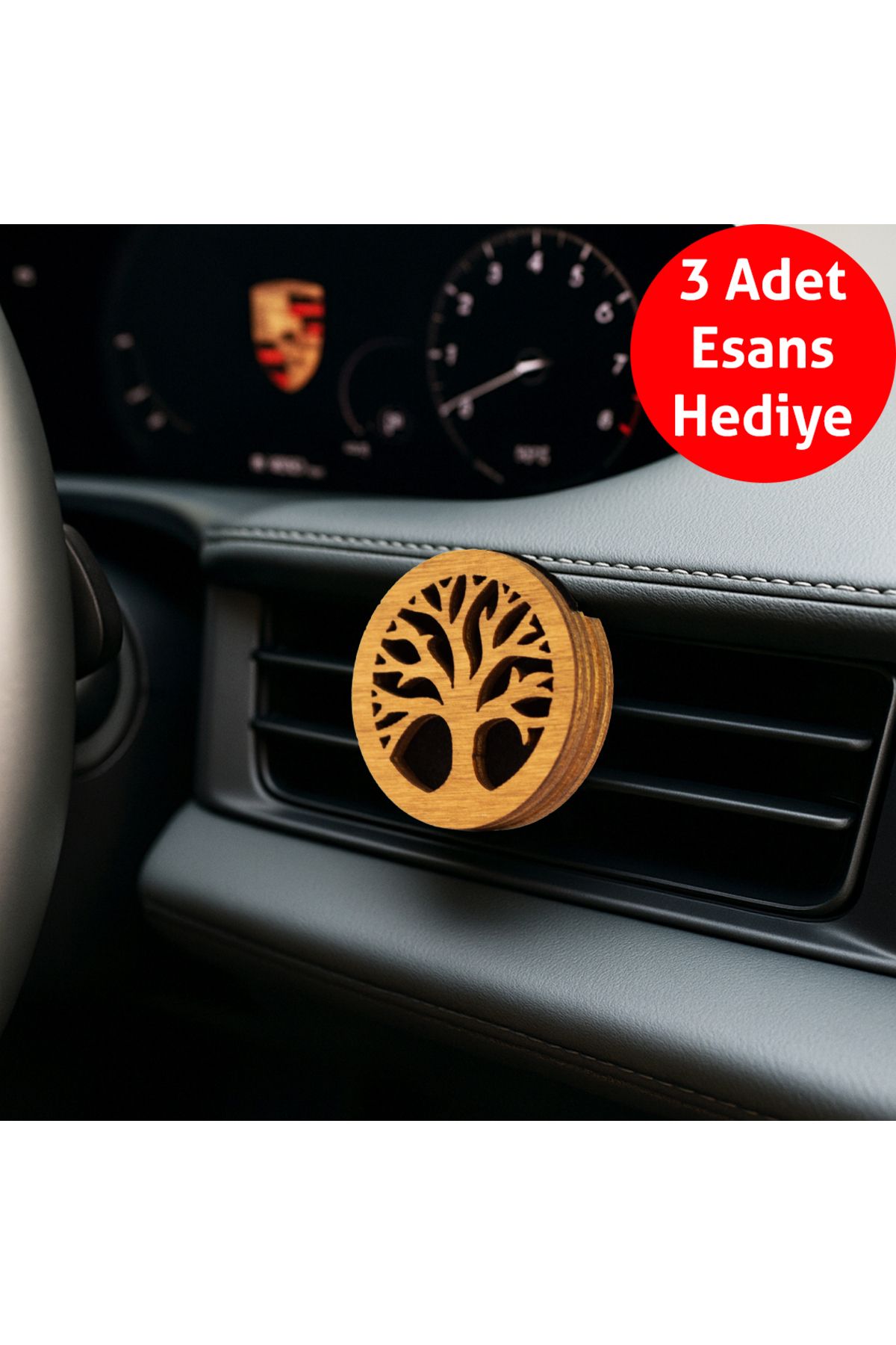 JACOS Frager Ahşap Araba Kokusu Difüzör Oto Koku Amber GülBahçe BabyMist Hediye Esans M021