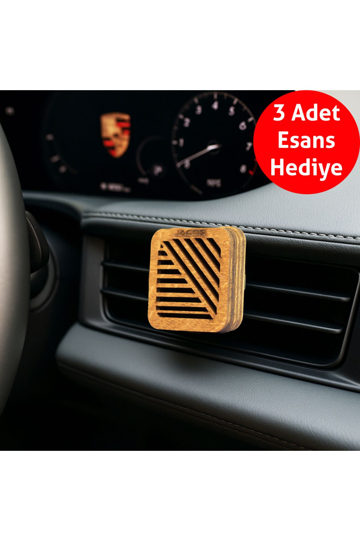 JACOS Frager Ahşap Araba Kokusu Difüzör Oto Koku Gül Lilac Lotus Hediye Esans mk07