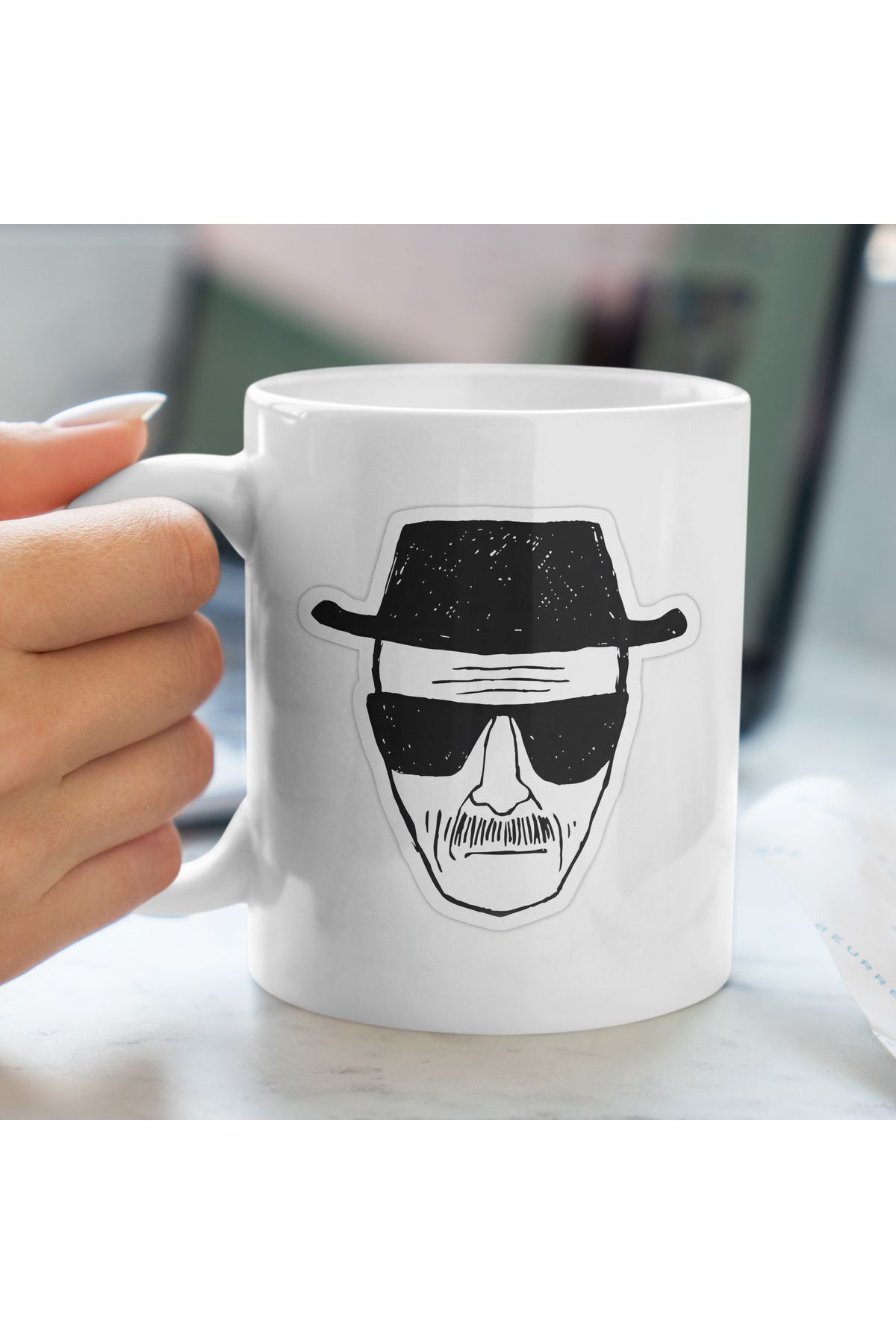 Ayabak Kupa Bardak - Breaking Bad Heisenberg Desenli Kupa Bardak - Hediyelik Kupa Bardak