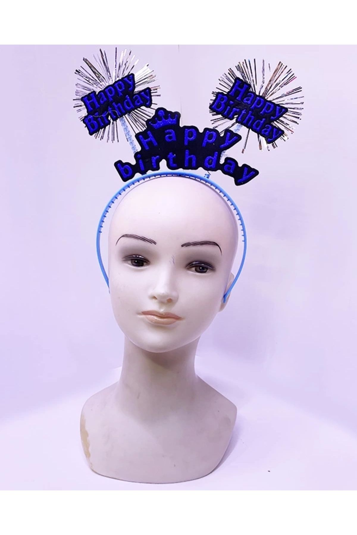 TTT Happy Birthday Neon Mavi Doğum Günü Tacı