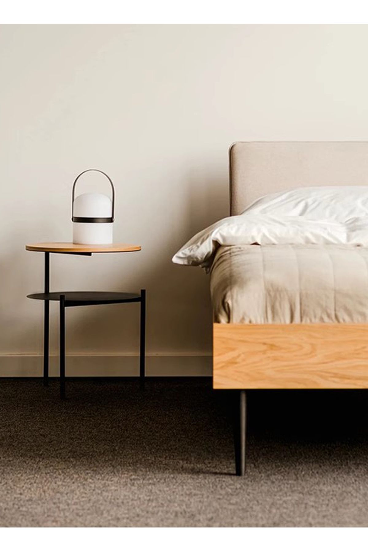 sharpdo-Double-Layer Coffee Table Sofa Side Table, Mini Balcony Simple Small Coffee Table 40*40*52.4CM 3