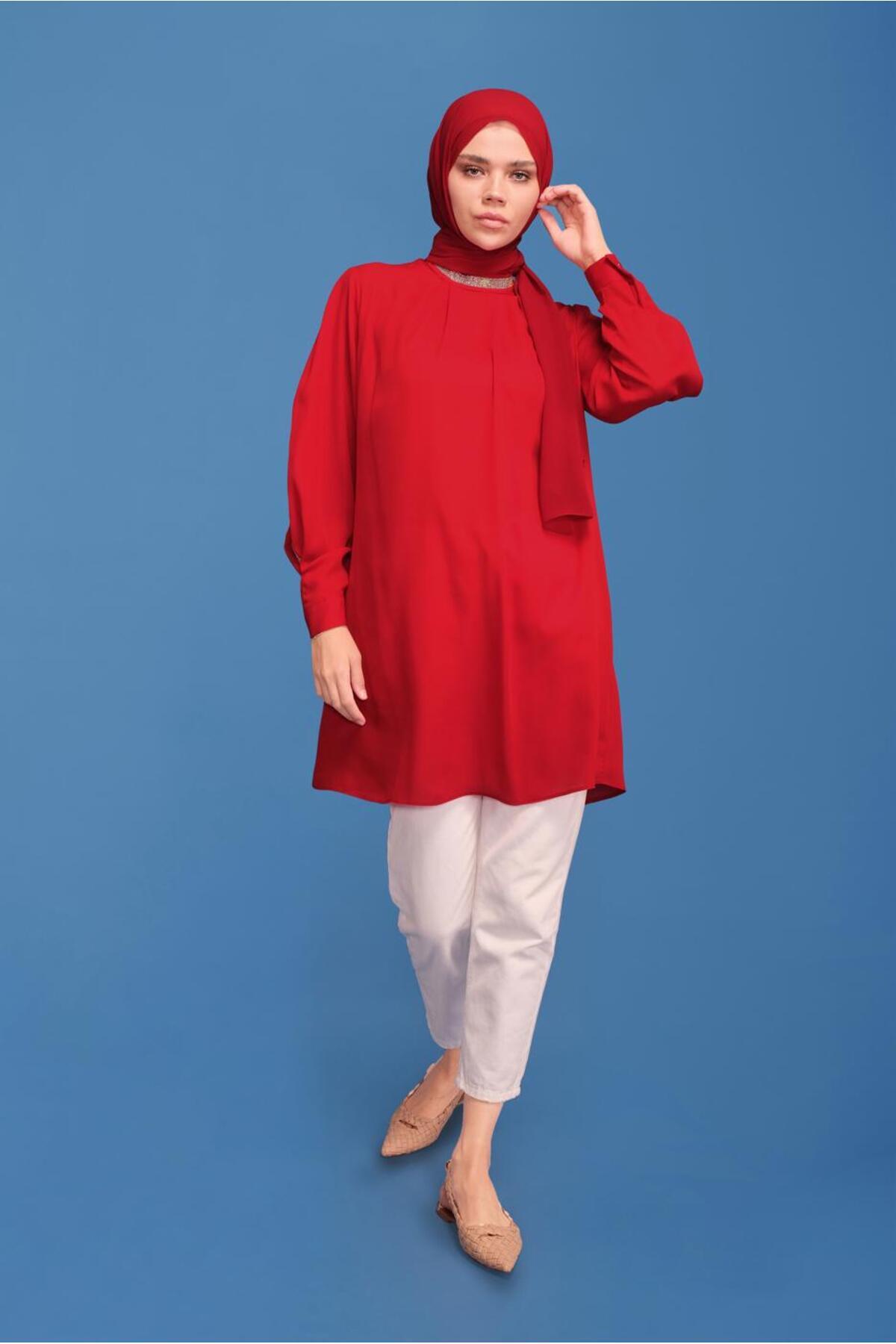 آلوینا تونیک یقه و آستین طرح سنگ کد ۴۱۷۴۱ آلوینا تونیک یقه و آستین طرح سنگ کد ۴۱۷۴۱