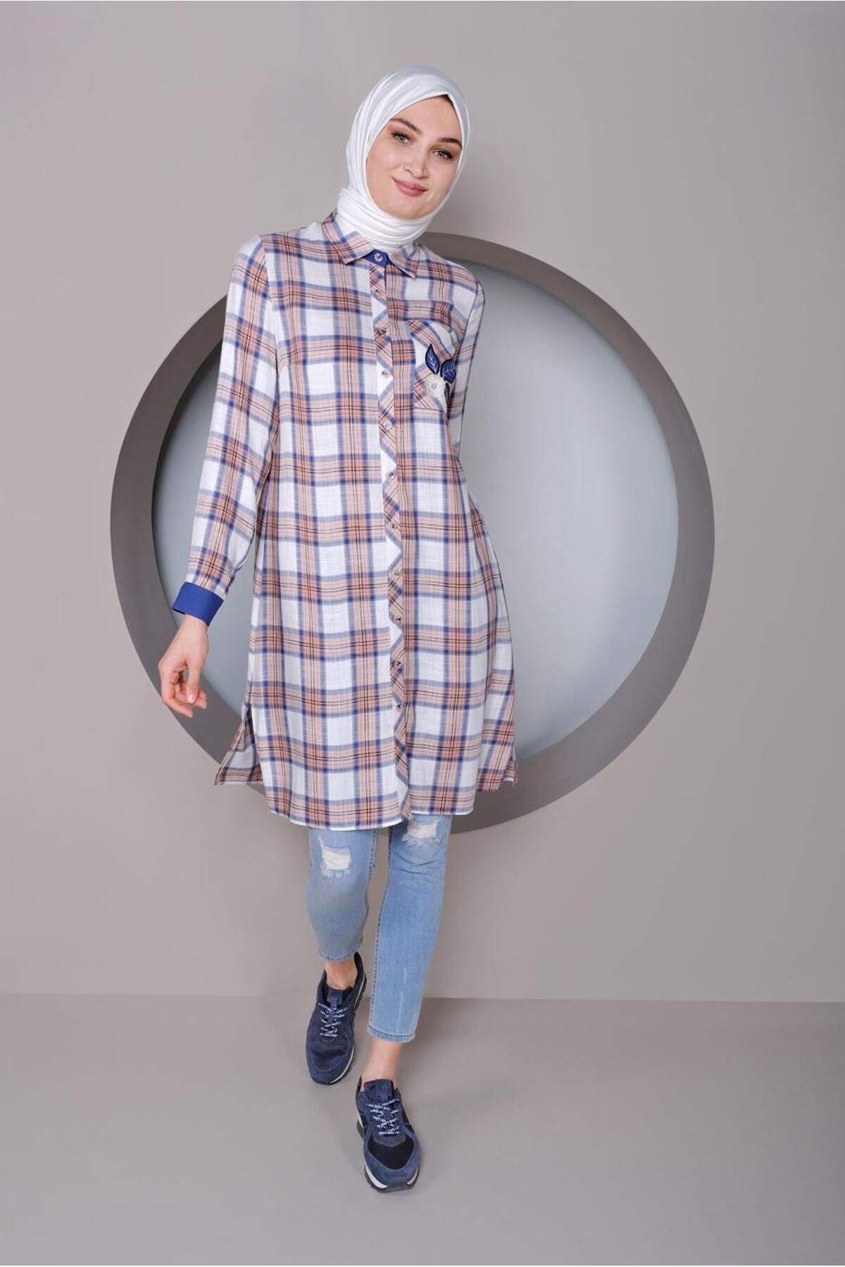 Alvina-Pocket Embroidered Embroidered Tunic 41390 2