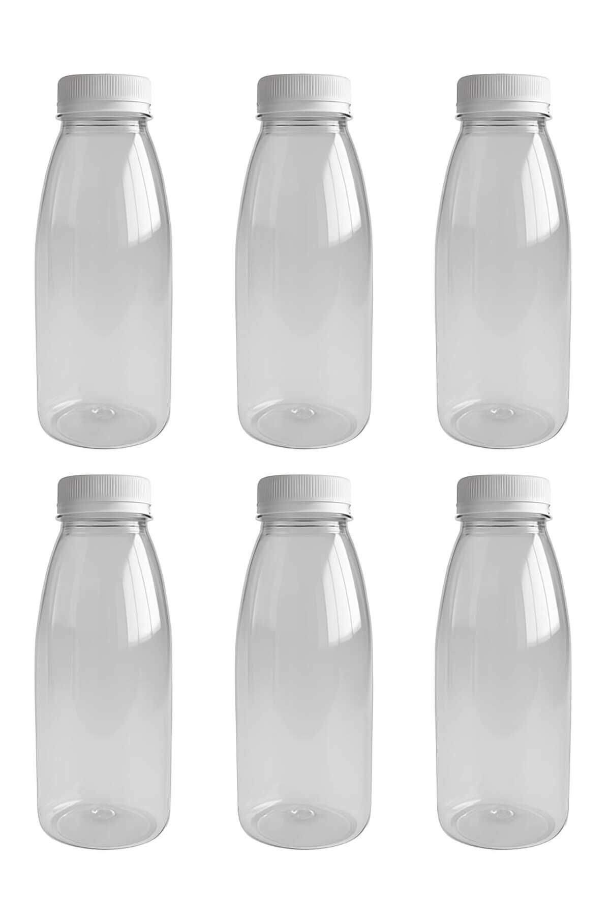 YENİ KOÇ PLASTİK 6 Adet 230ml Detox Meyve Suları Smoothie'ler Diyet Sporcu Içeceği Pet Şişesi Kilitli Kapak Şişe 250