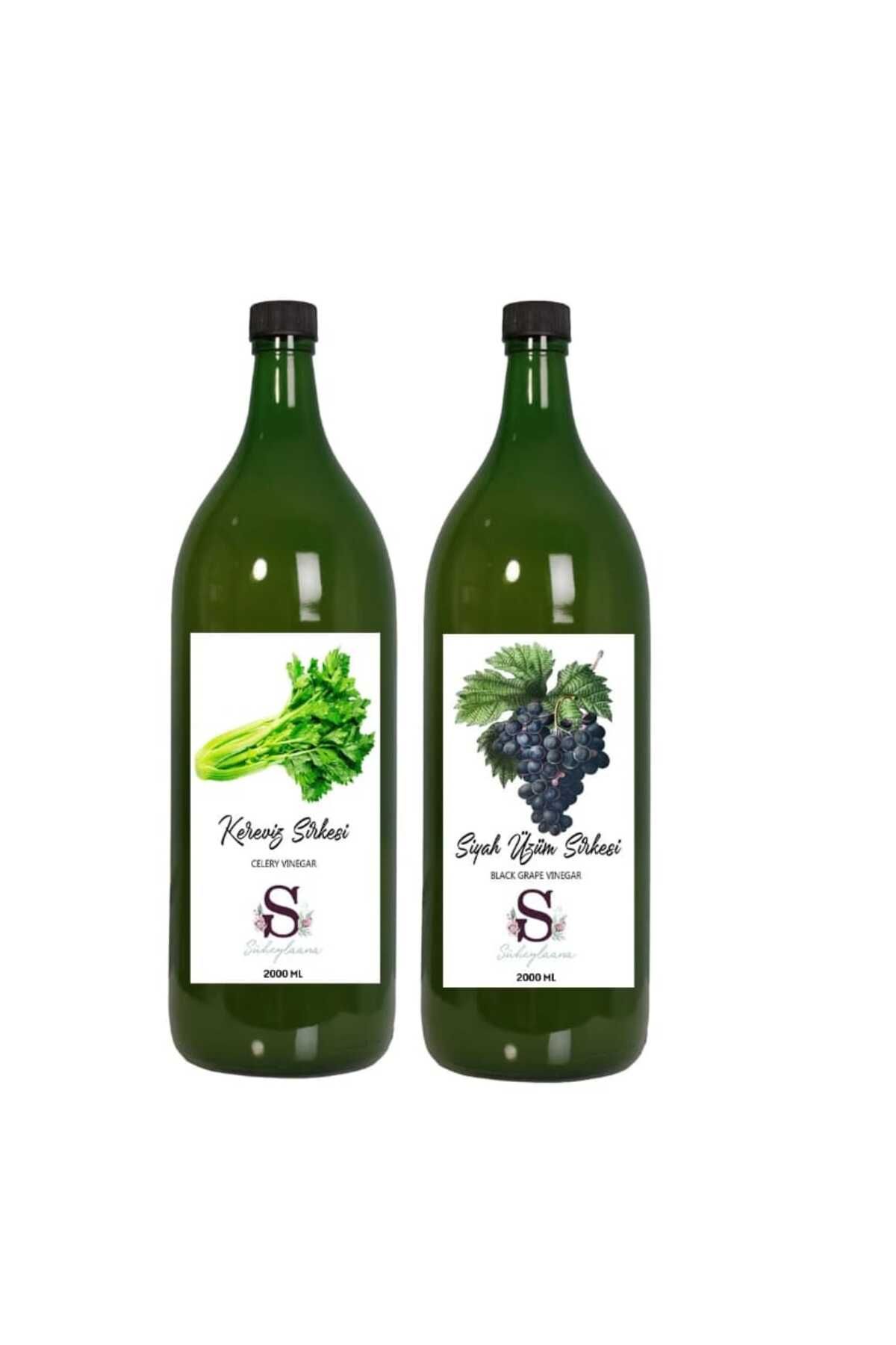 Süheylaana Doğal Kereviz Sirkesi 2000 Ml - Doğal Siyah Üzüm Sirkesi 2000 Ml
