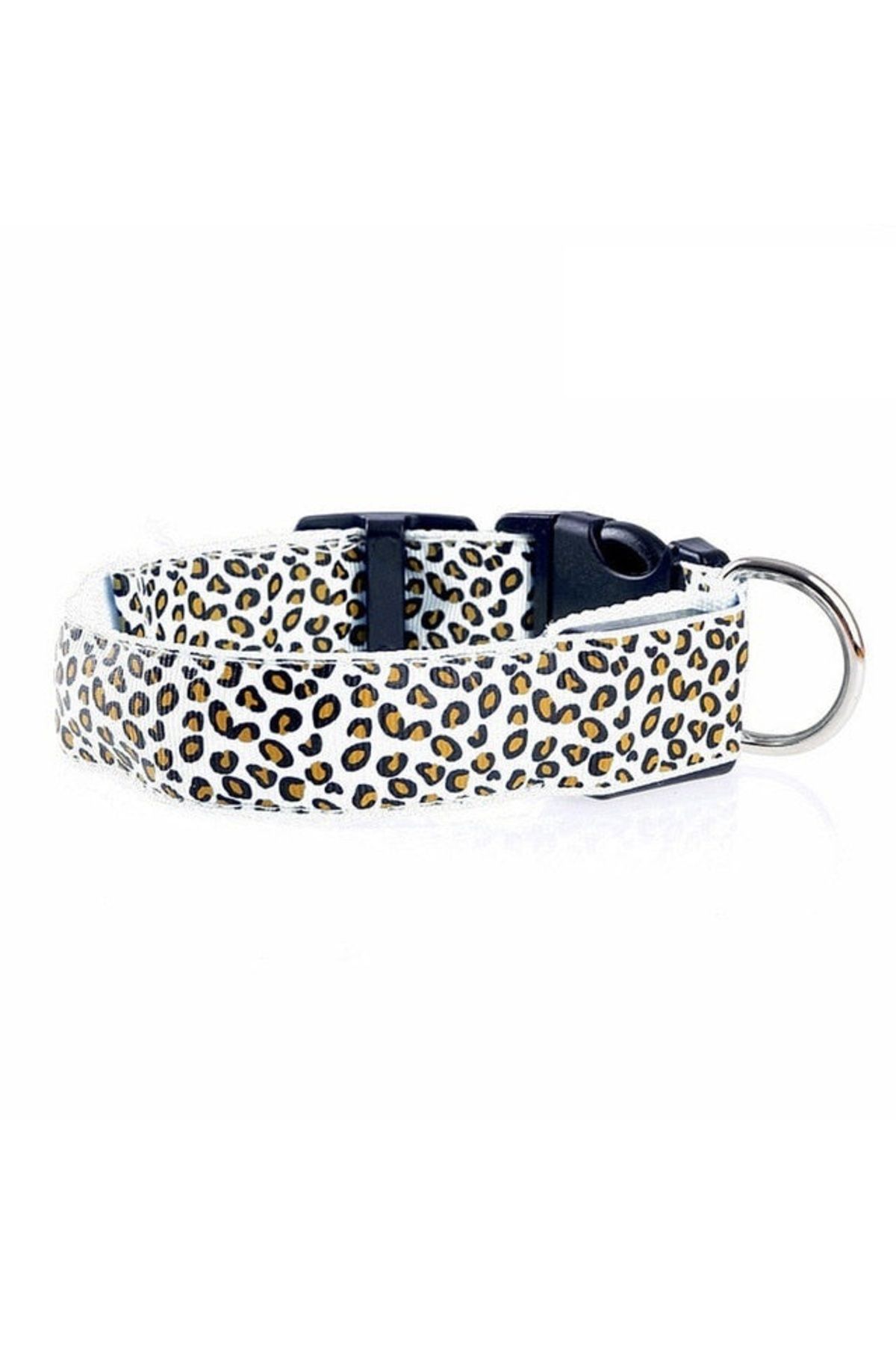 OEM-Zgarda Led Pentru Caini Si Pisici, Model Leopard, 58 Cm, Marimea L, Alb 1