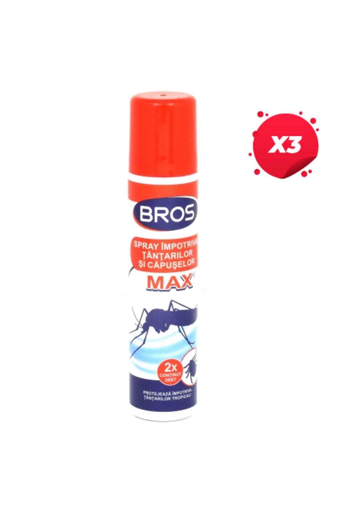 bros X3 - Bros Spray Impotriva Tantarilor Si Capuselor 90ml Max 208 - One Size
