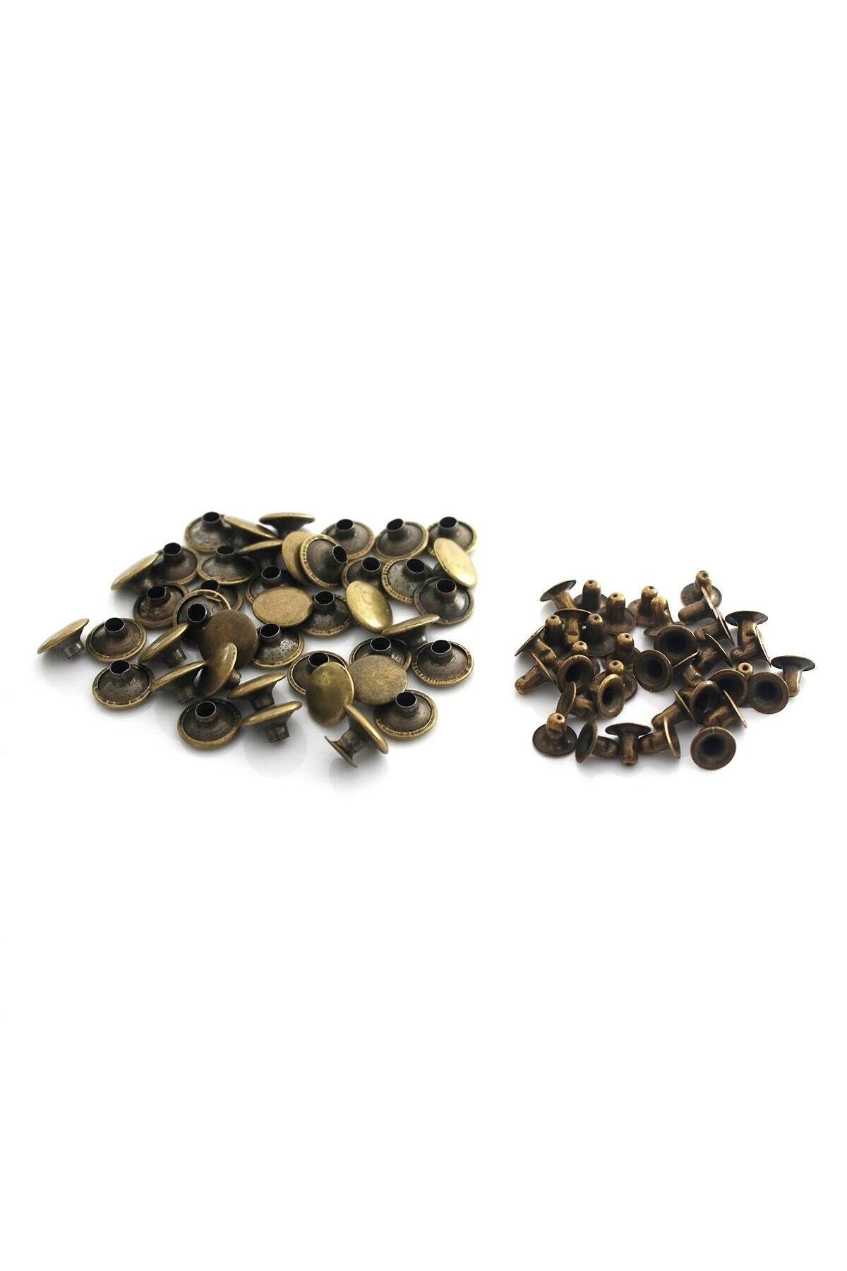 srtfootcare Perçin Rivet 33 no 7mm 150 Takım (Leathercraft, Deri Hobi)