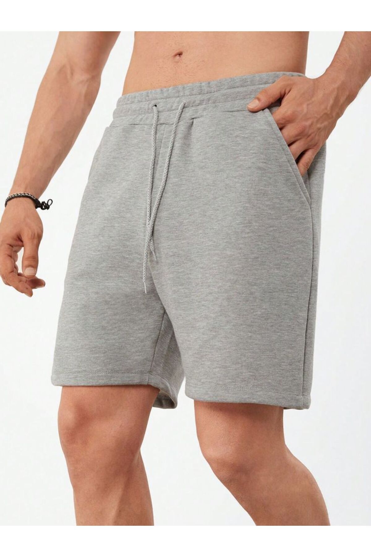 UYN SPORT Gri Casual Rahat Kesim Kısa Şort