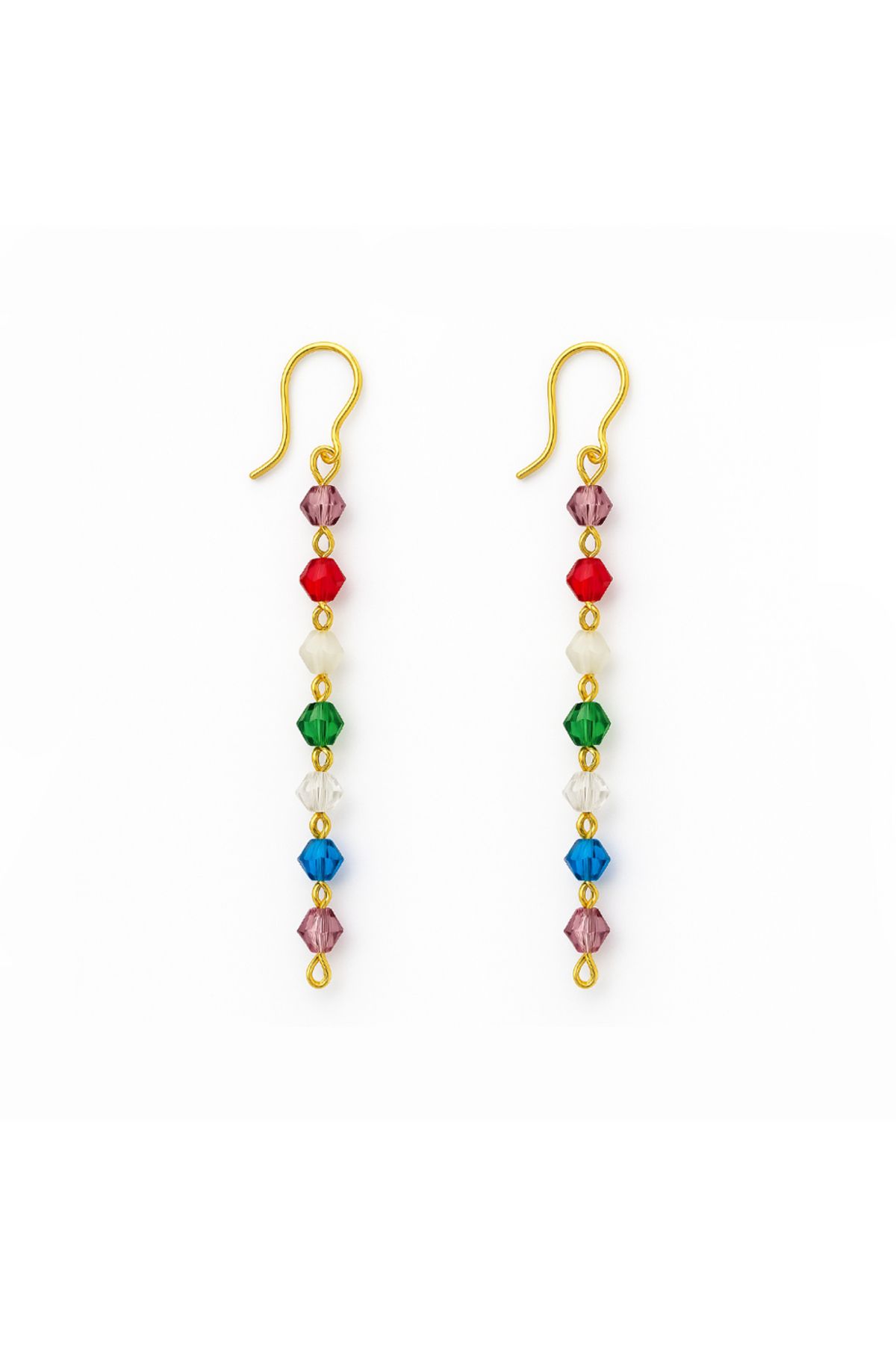 Silveranka 925 Ayar Gümüş 7 Çakra Kristal Harmoni Reiki Küpe