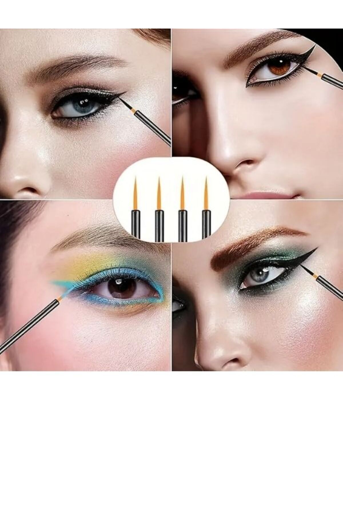 Beauty Evim 10 lu Tek Kullanımlık Eyeliner Fırçaları Göz Kozmetik Çubukları