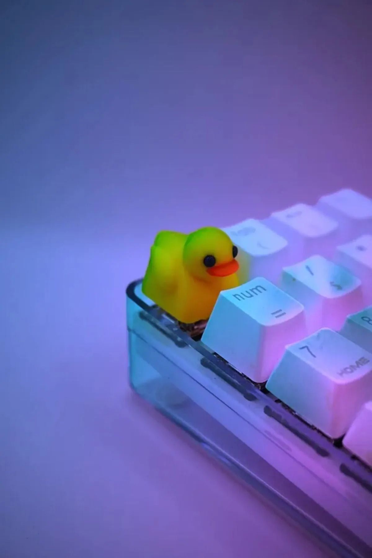 Musetash Ducky Ördek Mekanik Klavye Tuşu Artisan Keycaps Gamer Aksesuar
