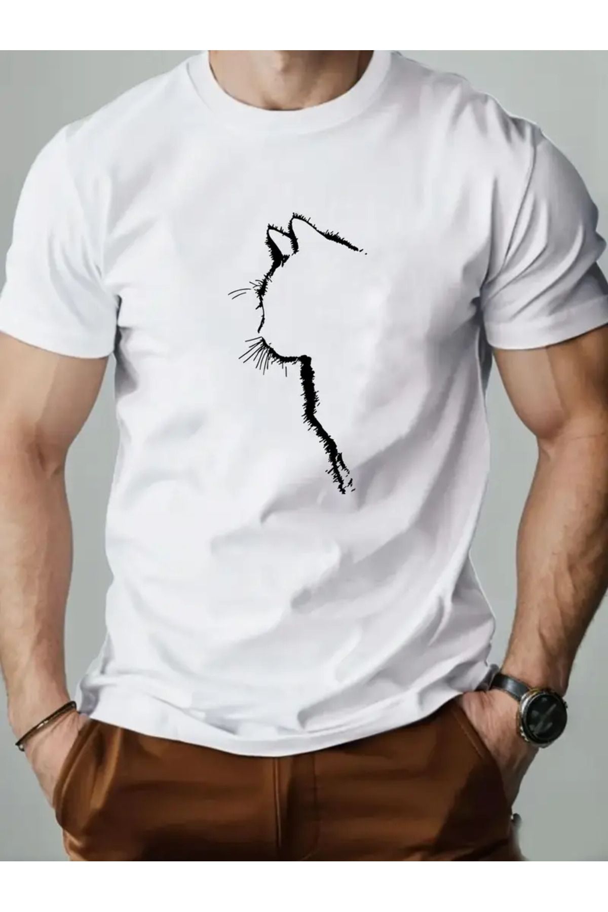 AEMİ Unisex Oversize Bisiklet Yaka T-shirt