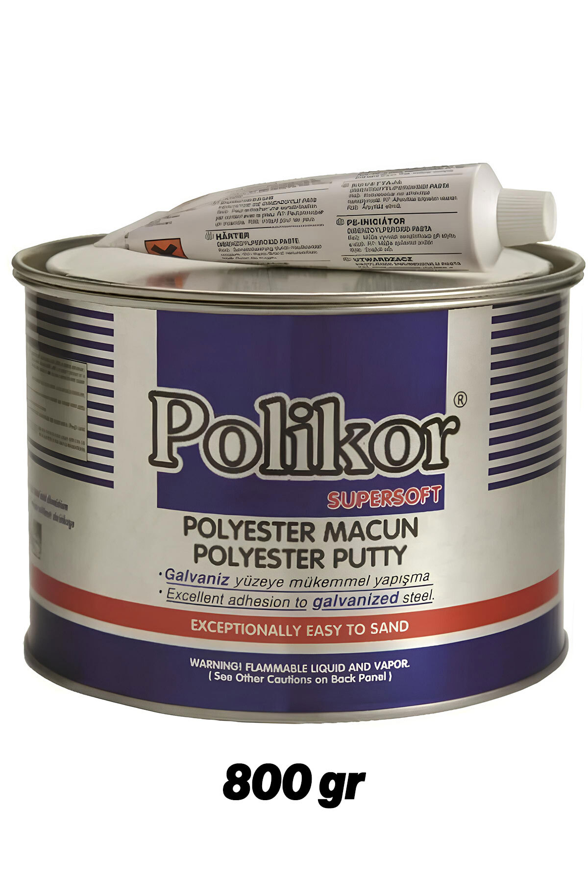 Polikor 800 Gram Çelik Macun Oto Kaporta Polyester Tamir Macunu