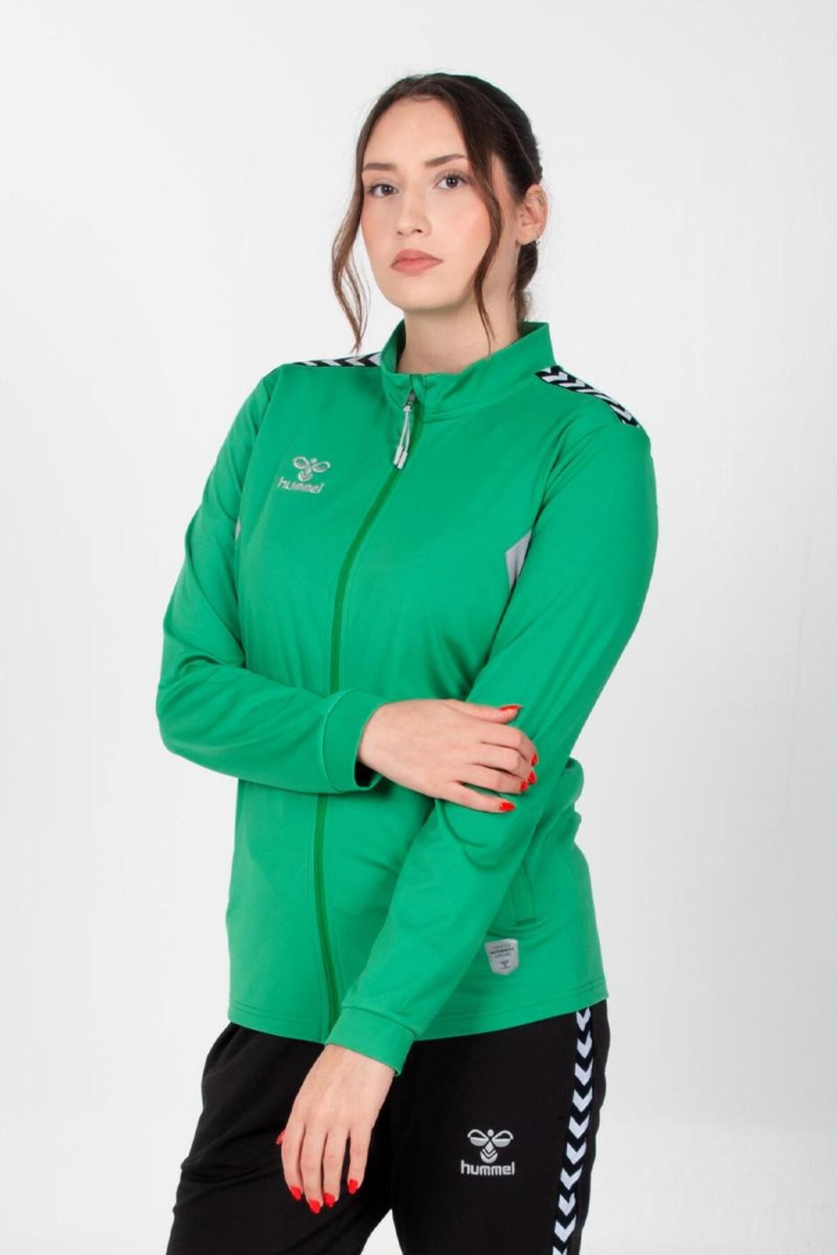 ست گرمکن ورزشی مردانه و زنانه لباس مناسب برای کمپینگ چمن سبز hummel