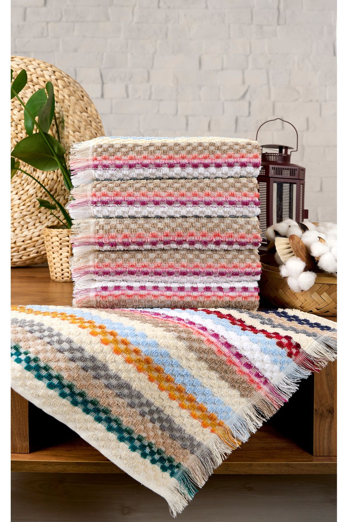 Familia Home 6'lı Saçaklı 50x90 cm El&yüz Havlusu | Kapdokya