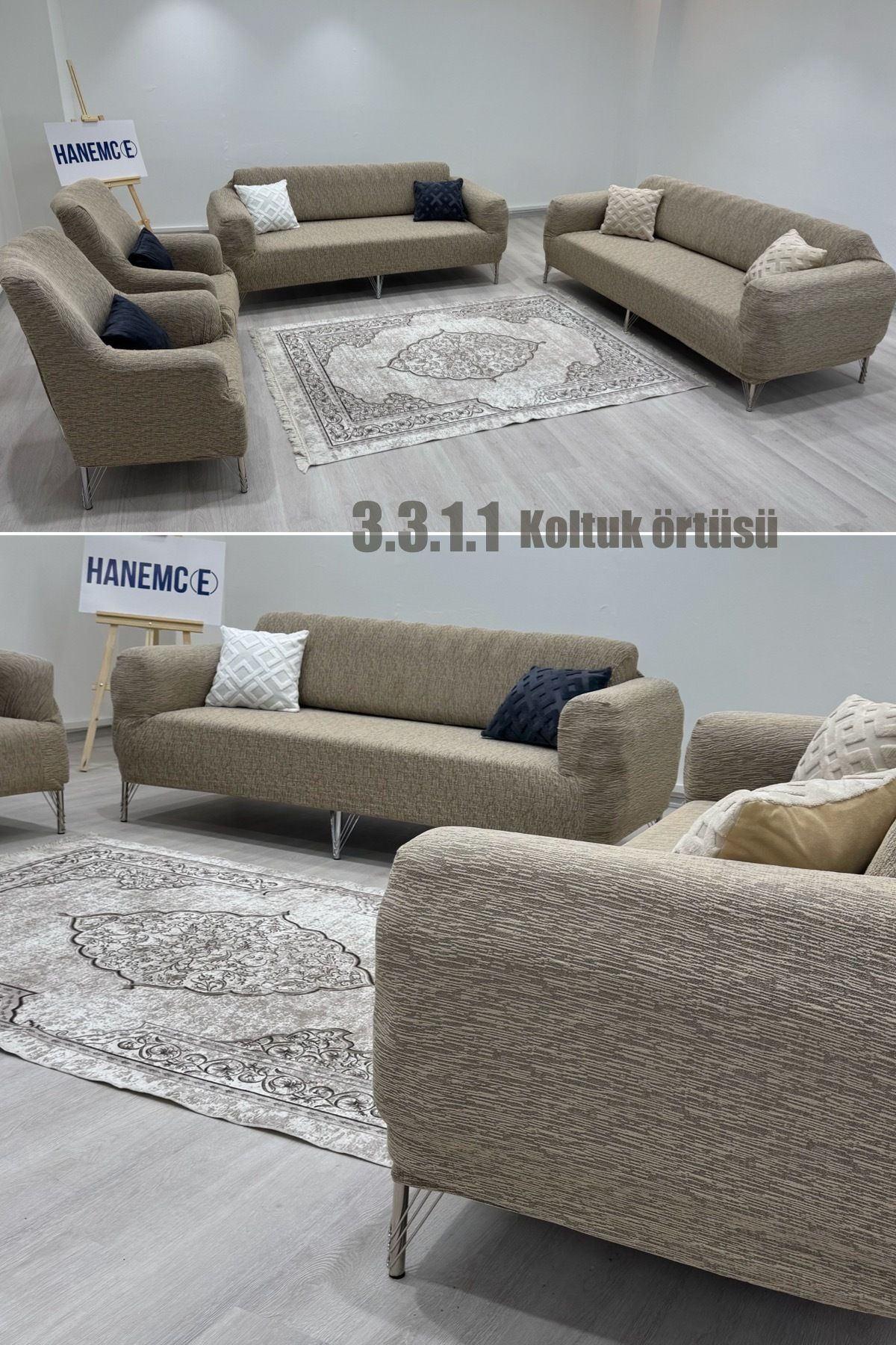 HaNemCe 3.3.1.1 Set De Huse Și Huse Pentru Scaune Textile Pentru Casă - One Size