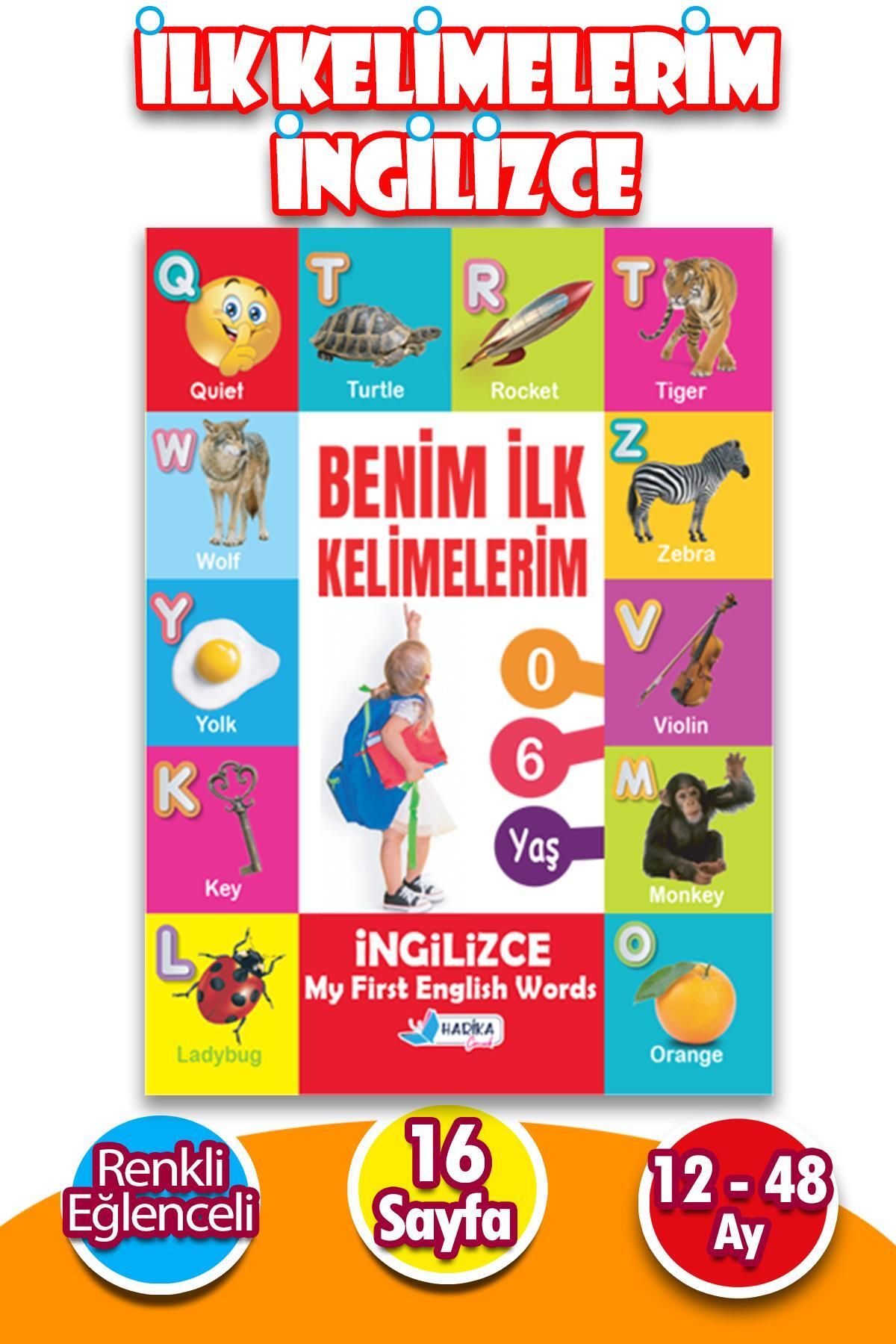 Harika Çocuk Yayınları İngilizce Benim İlk Kelimelerim 12 - 48 Ay - 1 Adet - 16 Sayfa