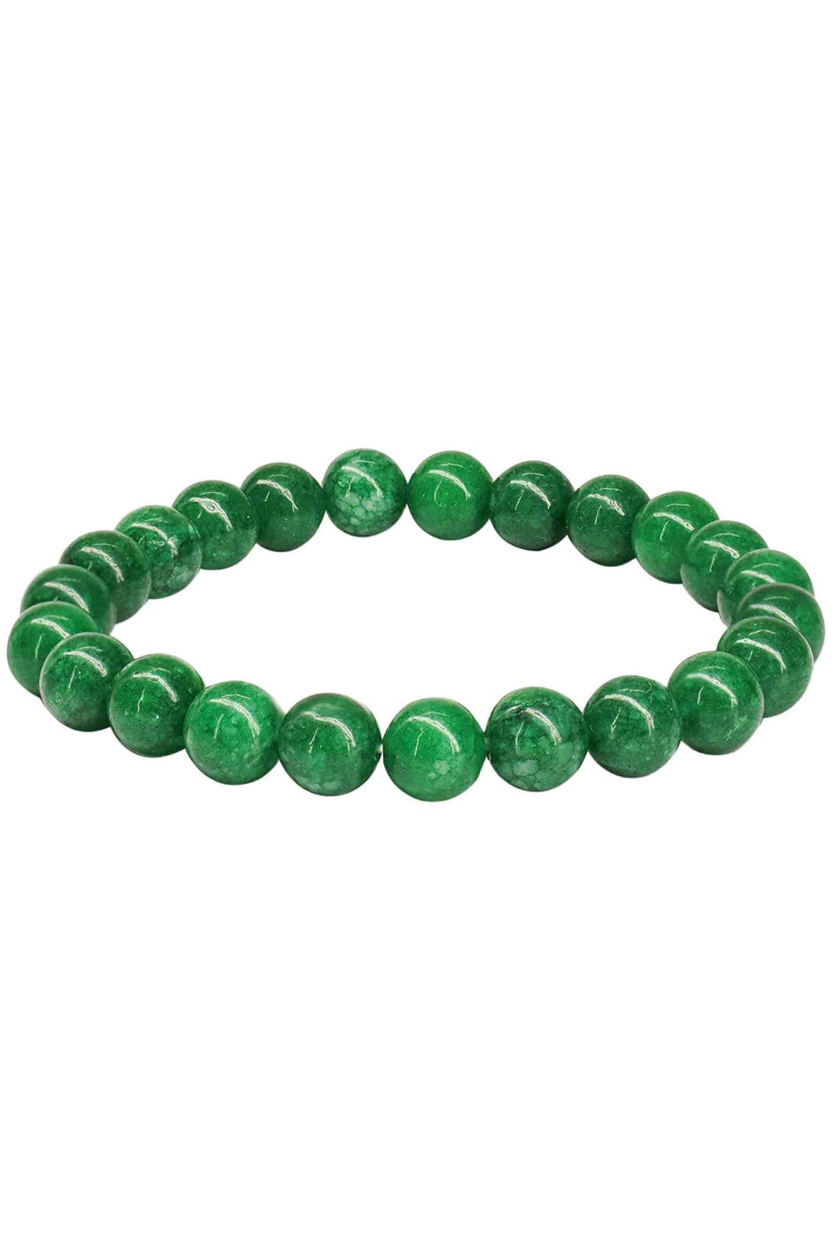 craftmystic Bratara De Jad Cu Margele De 8 Mm Pentru Femei Si Barbati - Aduce Noroc, Bogatie, Prosperitate Unisex - Adjustable