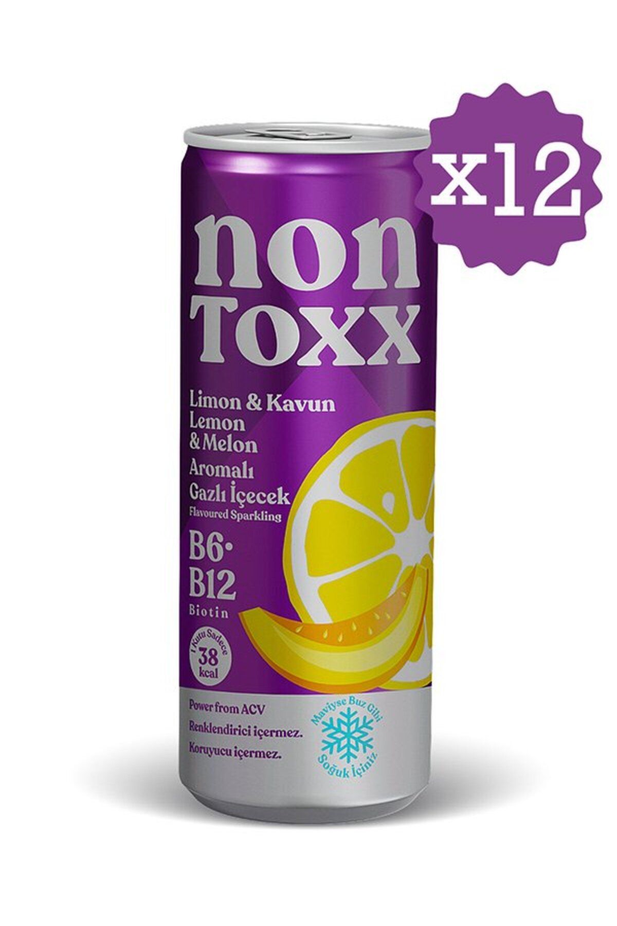 NON TOXX Nontoxx Limon & Kavun Aromalı, Sirkeli, Gazlı İçecek 250 ML