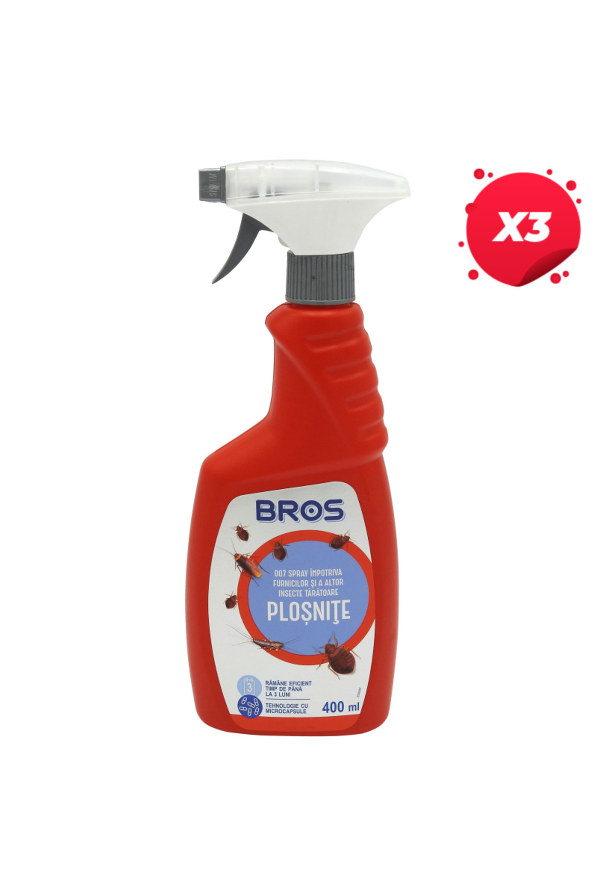 bros X3 - Bros Spray Impotriva Plosnitelor 400ml 1999 - One Size