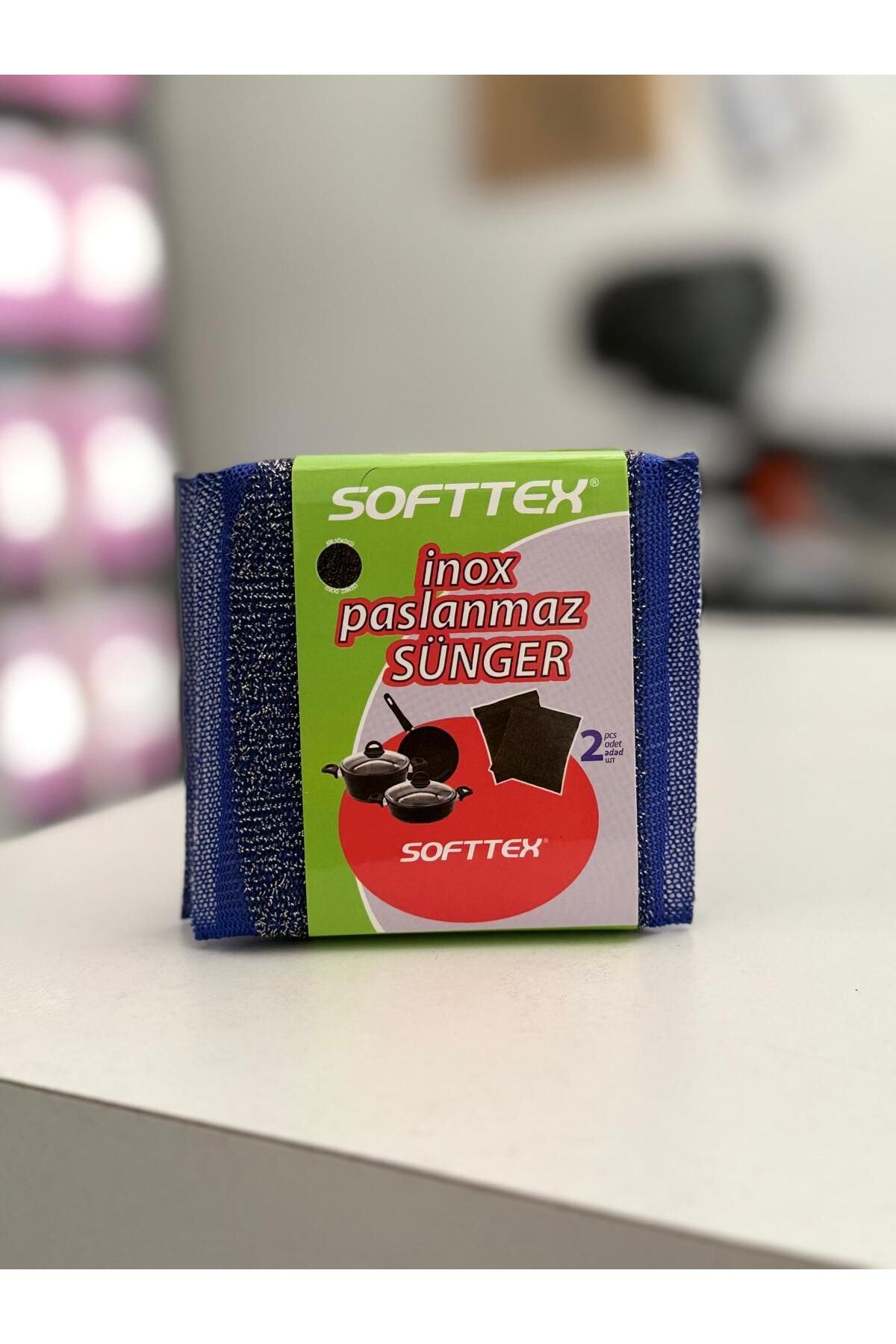 syk softtex 2 Adet Sihirli Inox Paslanmaz Telli Bulaşık Süngeri