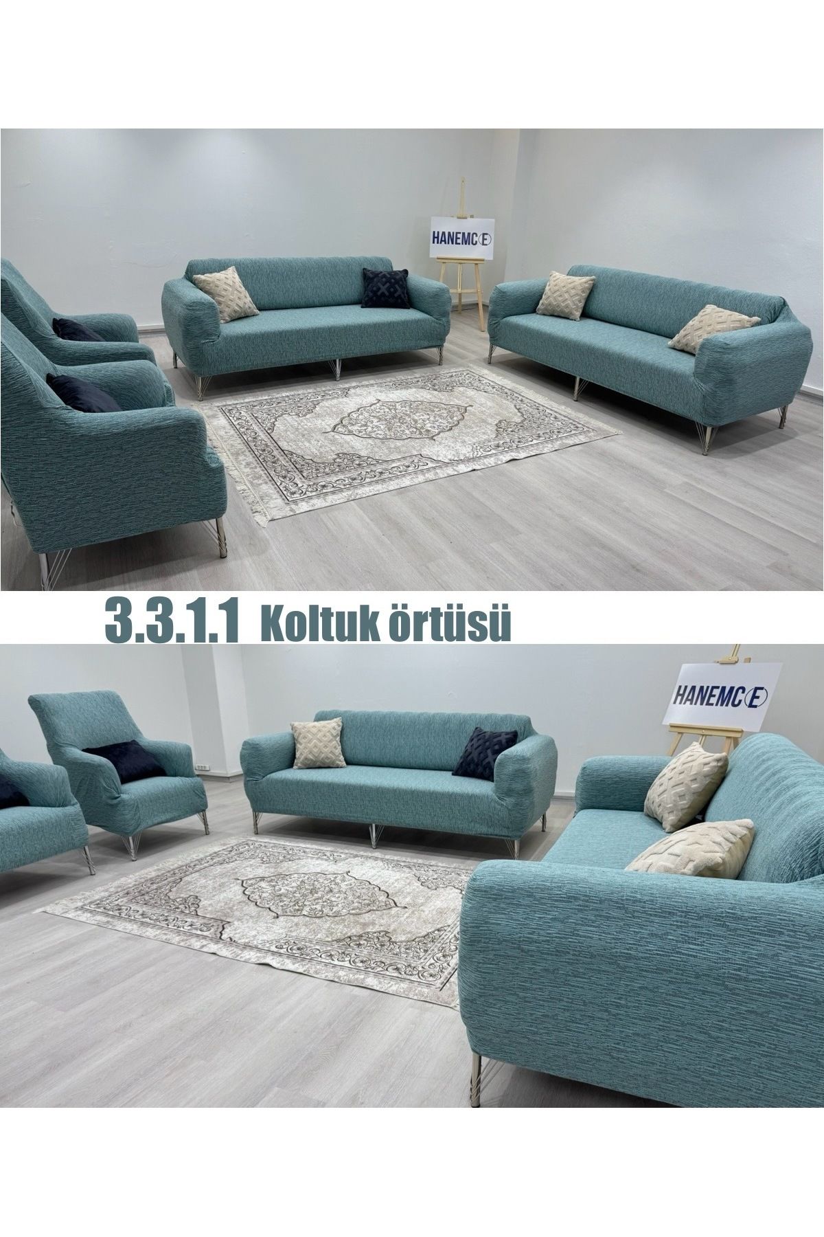 HaNemCe 3.3.1.1 Set De Huse Și Huse Pentru Scaune Textile Pentru Casă - One Size