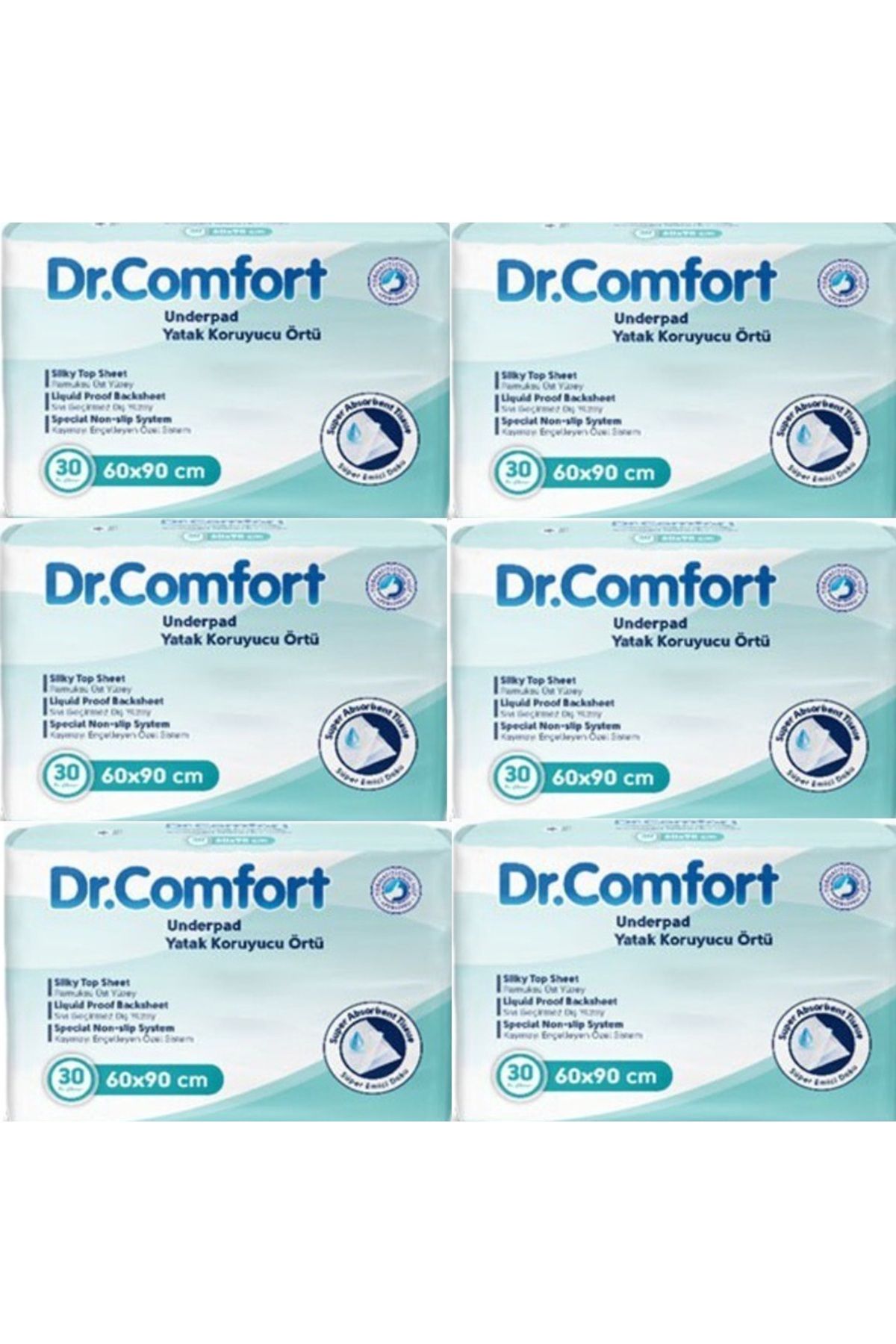 Dr.Comfort Kaliteli Yatak Koruyucu 6 Paket 180 Adet