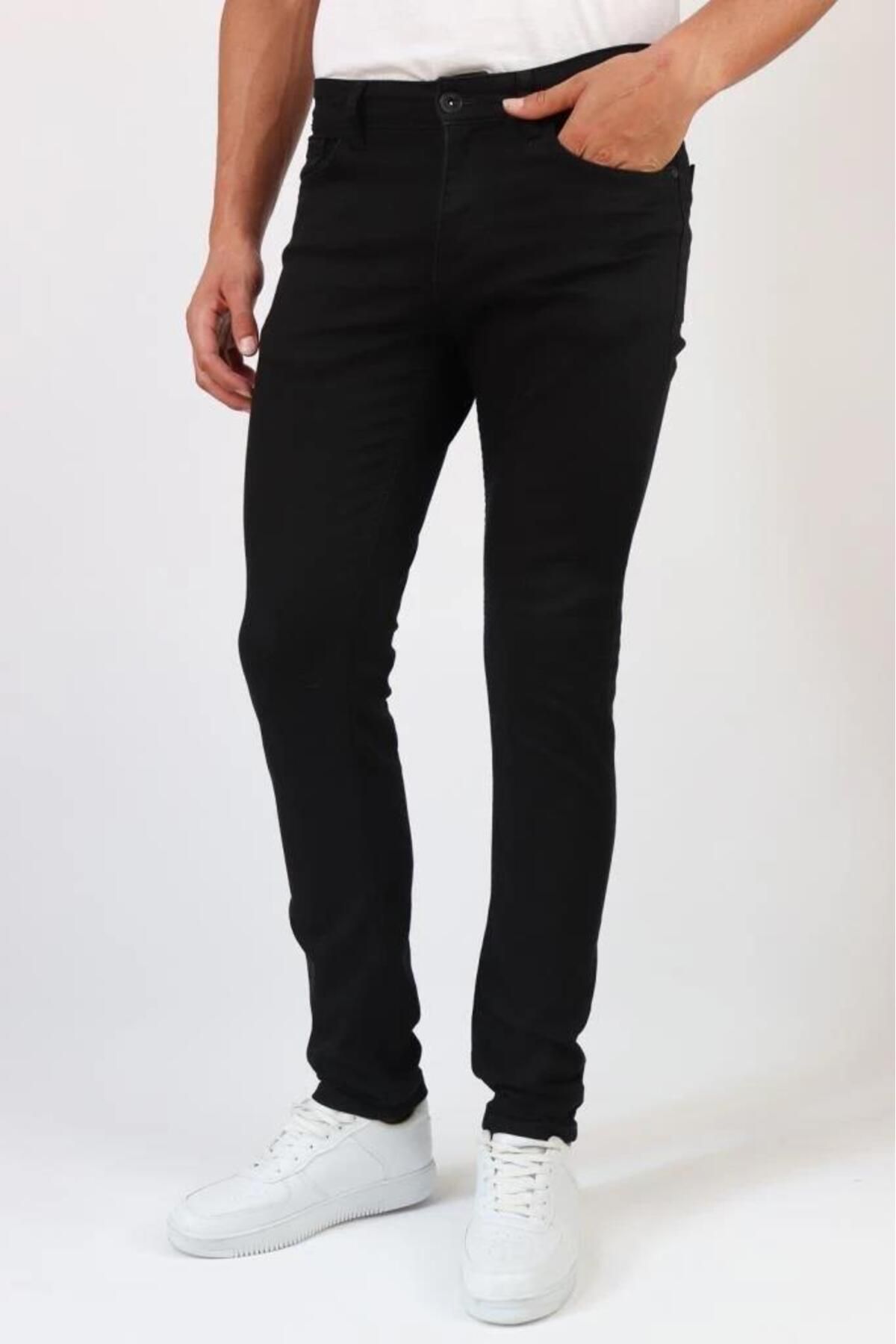 CLASSİCS MEN Black Wood Erkek Slim Fit Jean Pantolon