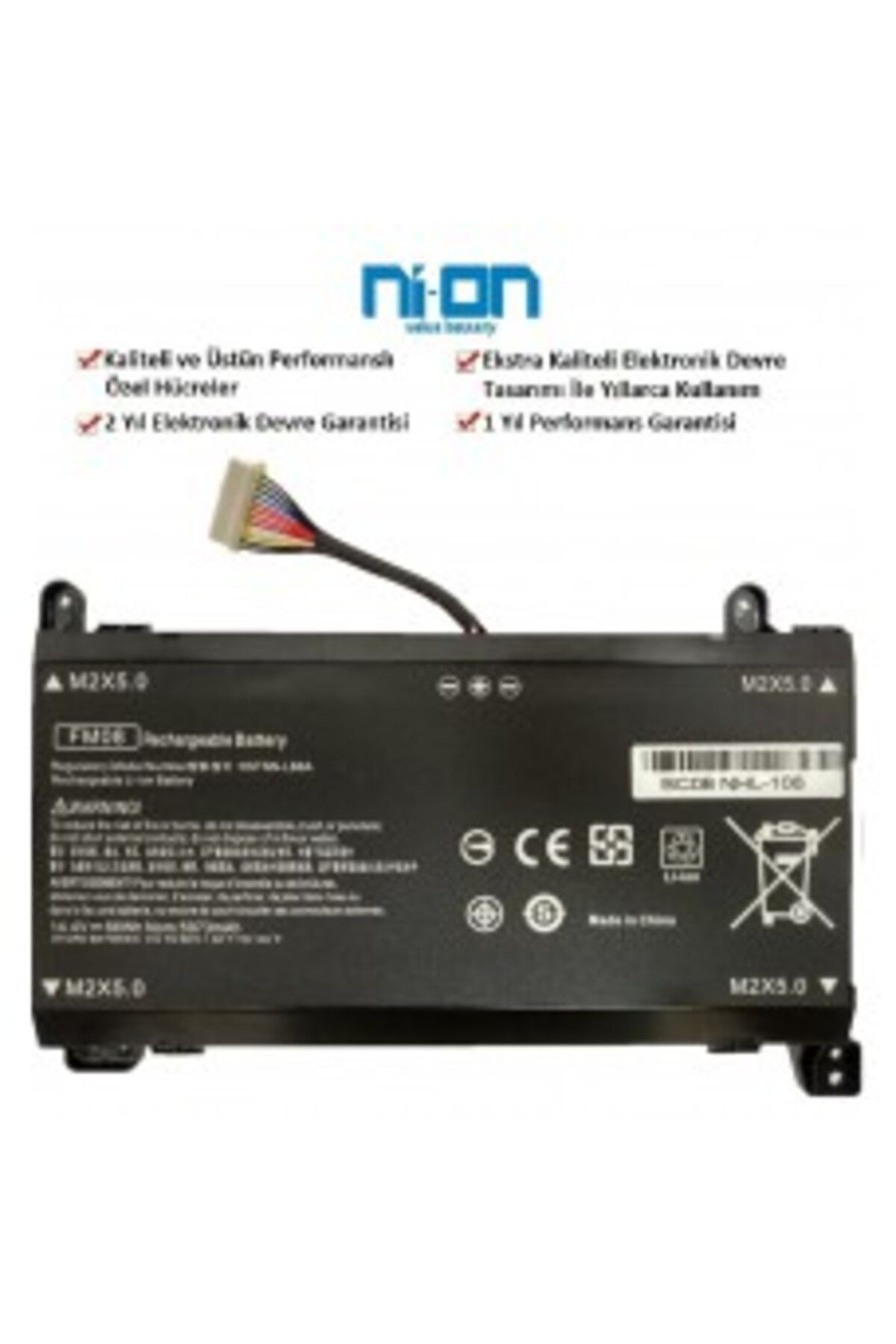 NION Hp Omen 17-AN005NT 2BU46EA uyumlu Notebook Batarya - Pil 12pin