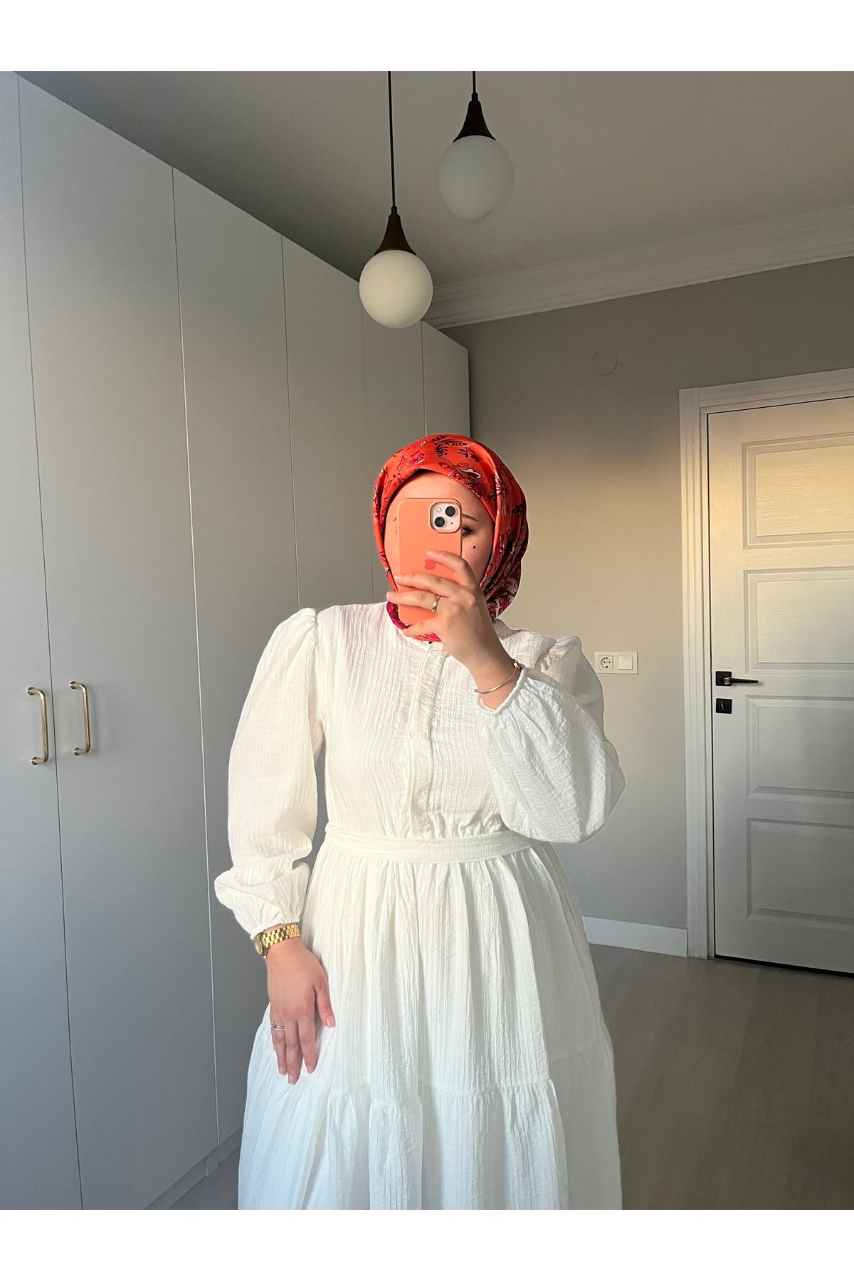 MESEQ Lady Beyaz Elbise