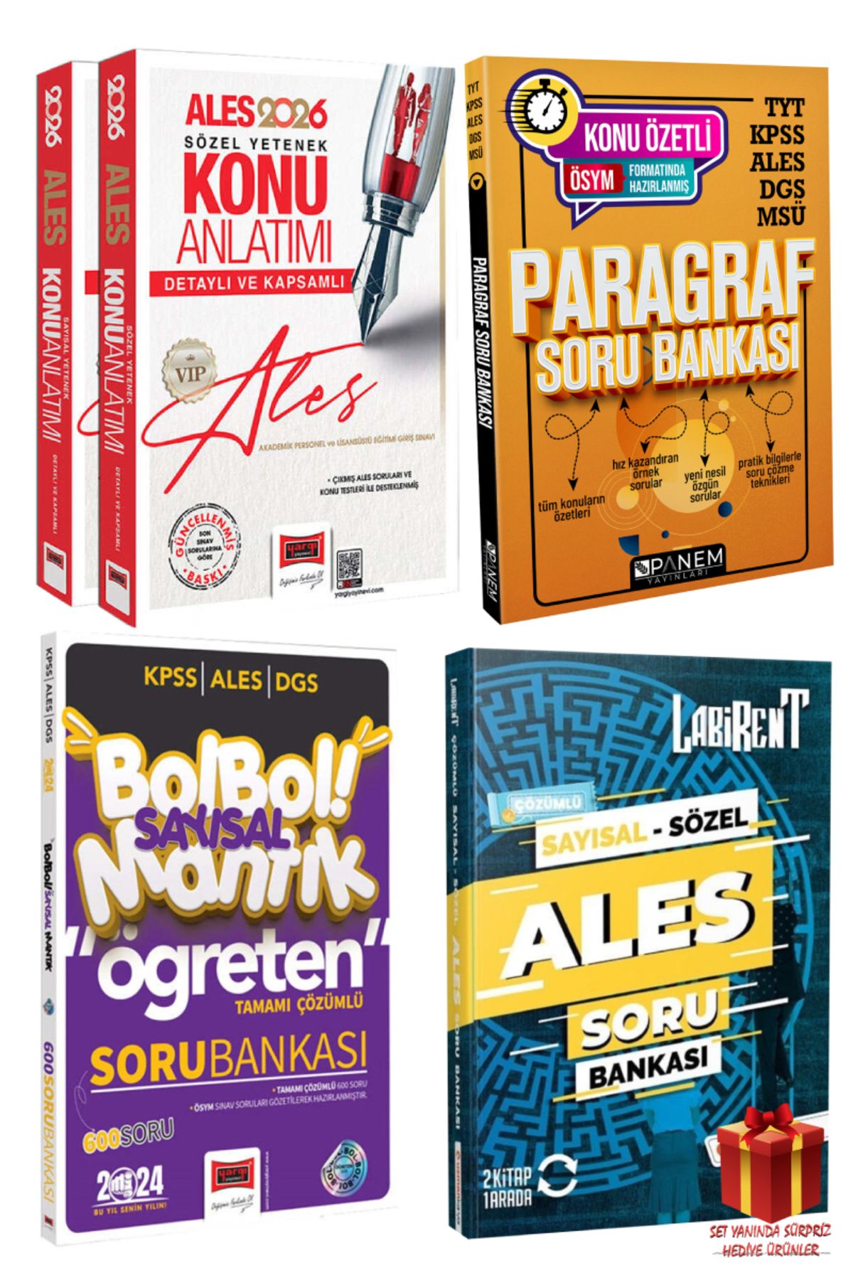 Yargı Yayınları 2026 Yargı Ales Konu Anlatım+Ales Paragraf Soru Bankası+Ales Sayısal Mantık SB+Ales Soru Bankası