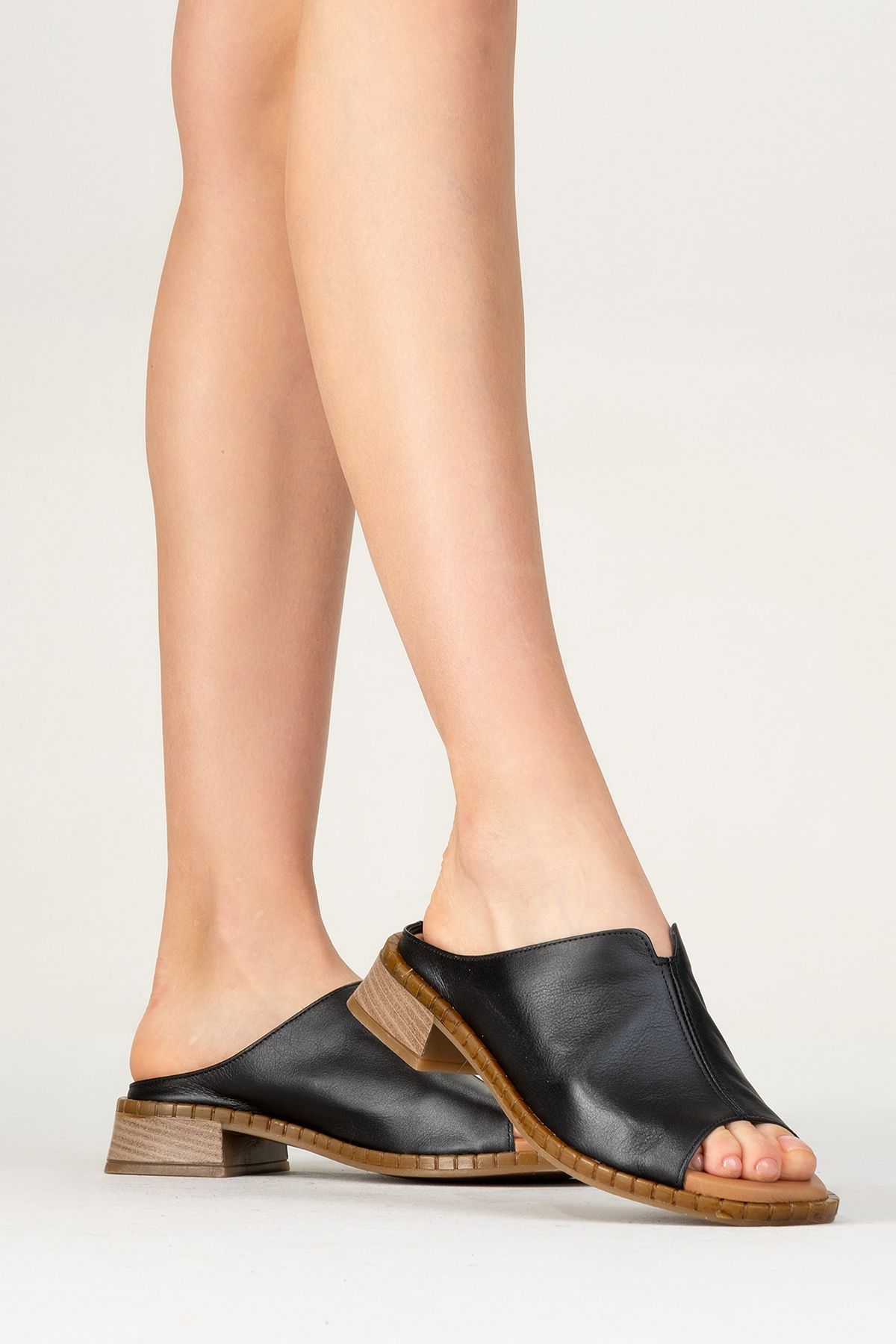 Ataköy Ayakkabı-Women's Leather Slippers 7