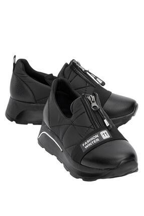 Celira Siyah Rahat Fermuarlı Kadın Spor Ayakkabı