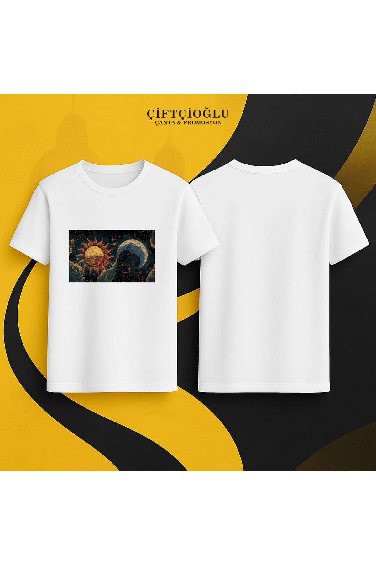çiftçioğlu Kişiye Özel Pamuk-Polyester 1. Kalite Baskılı T-shirt Tişört