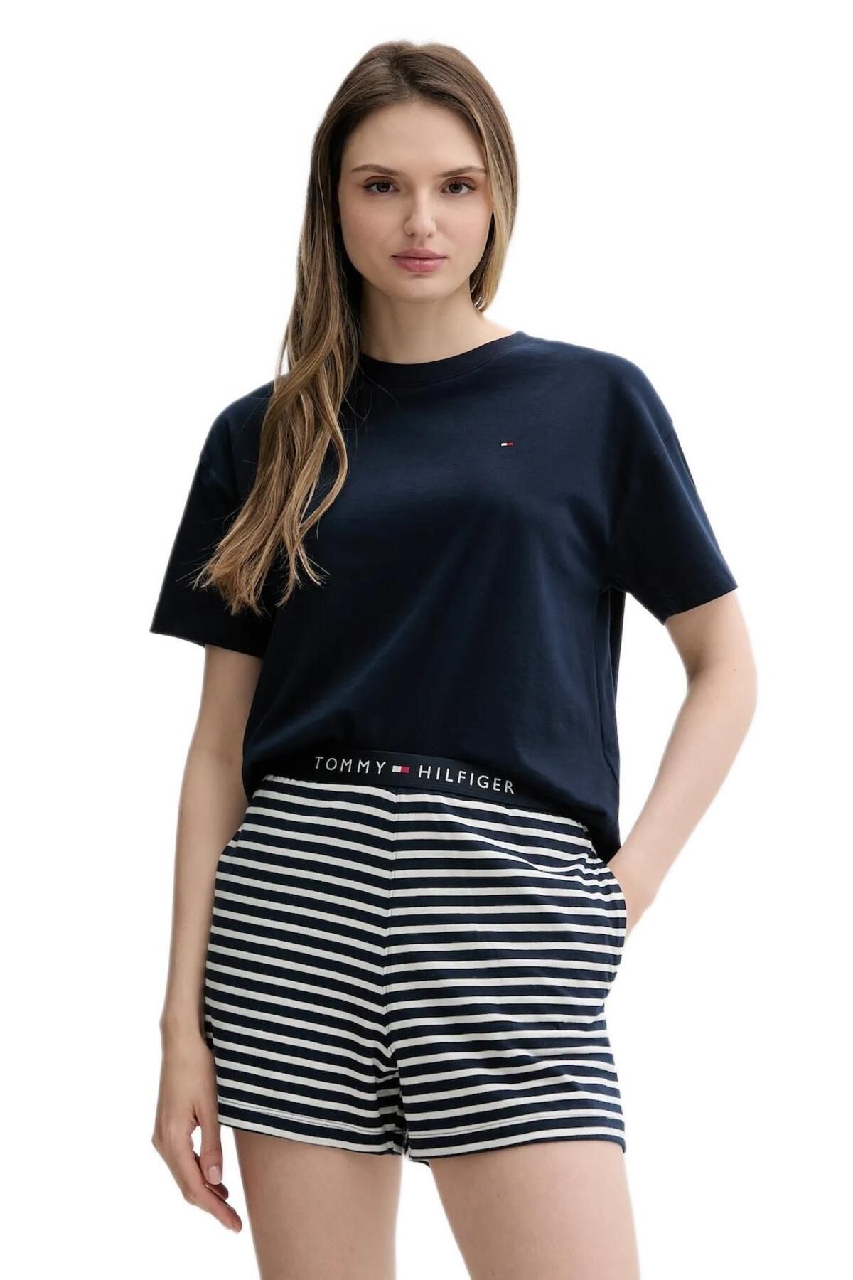 Tommy Hilfiger Kadın Mavi Şort Takım UW0UW05760