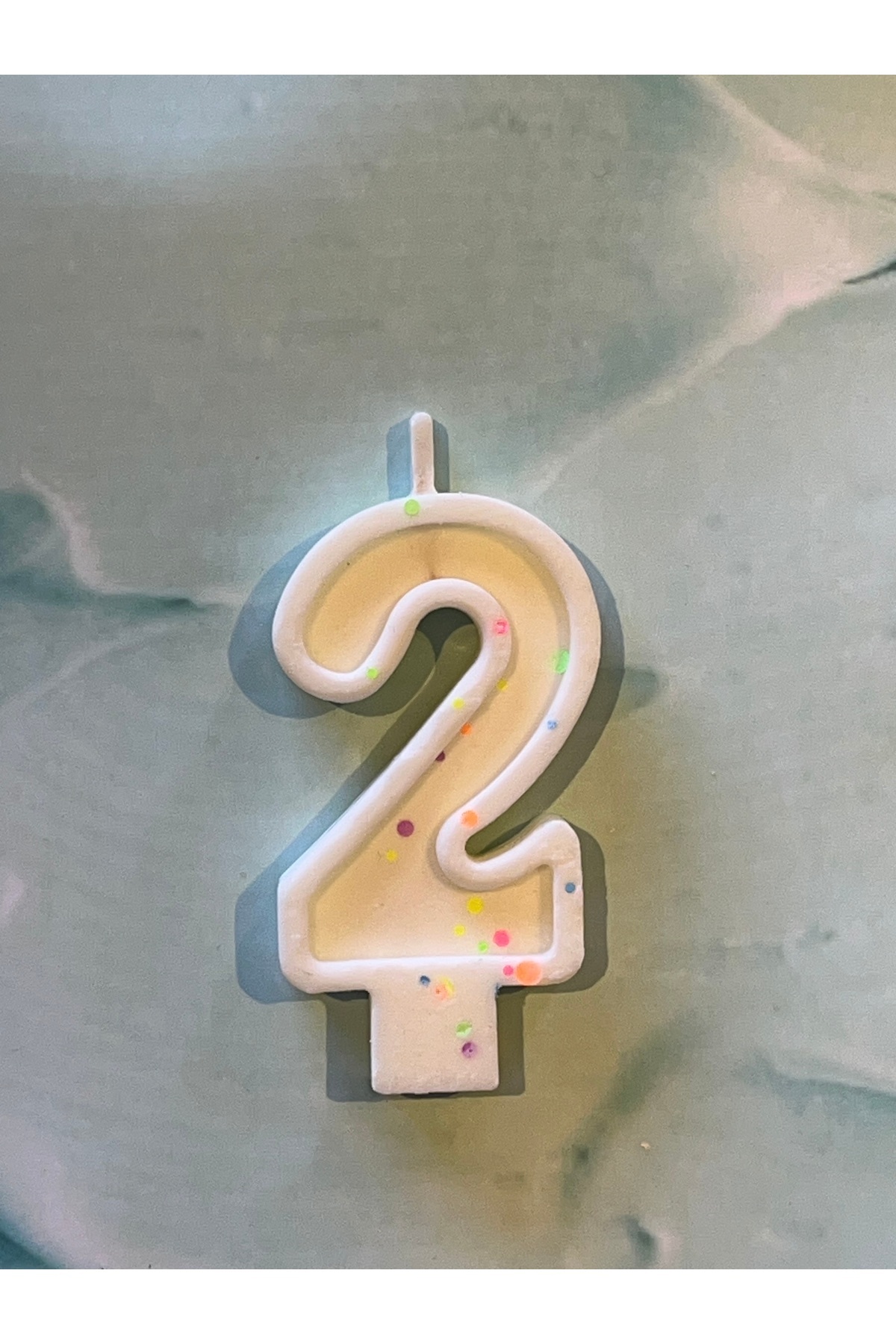 Atelier Mis Mum 2 Yaş Pasta Mumu Rakam Mum Doğumgünü Pastası Mumu